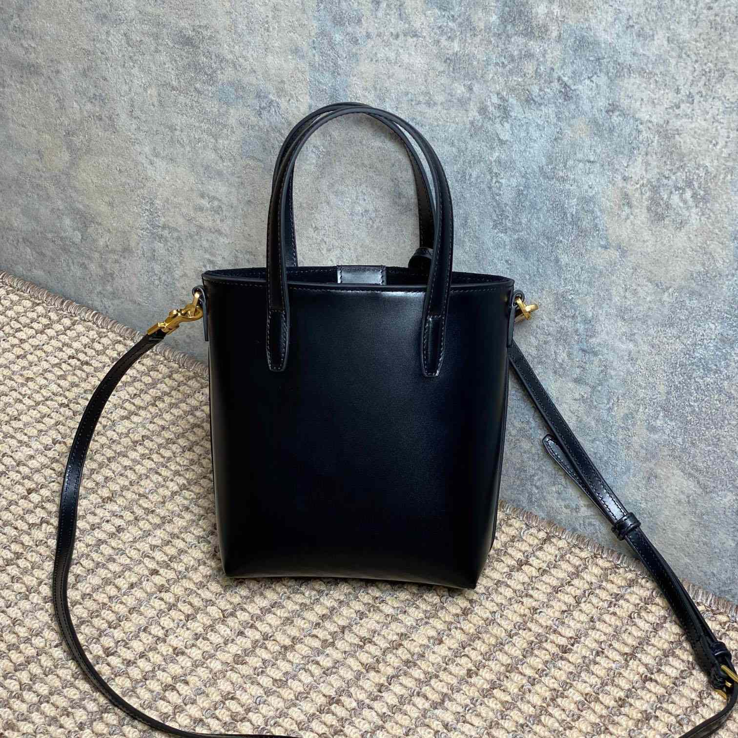 Saint Laurent Mini Toy Shopping Saint Laurent In Box Leather - FashionPlug