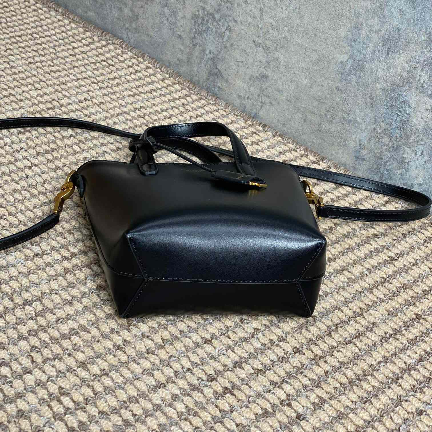 Saint Laurent Mini Toy Shopping Saint Laurent In Box Leather - FashionPlug