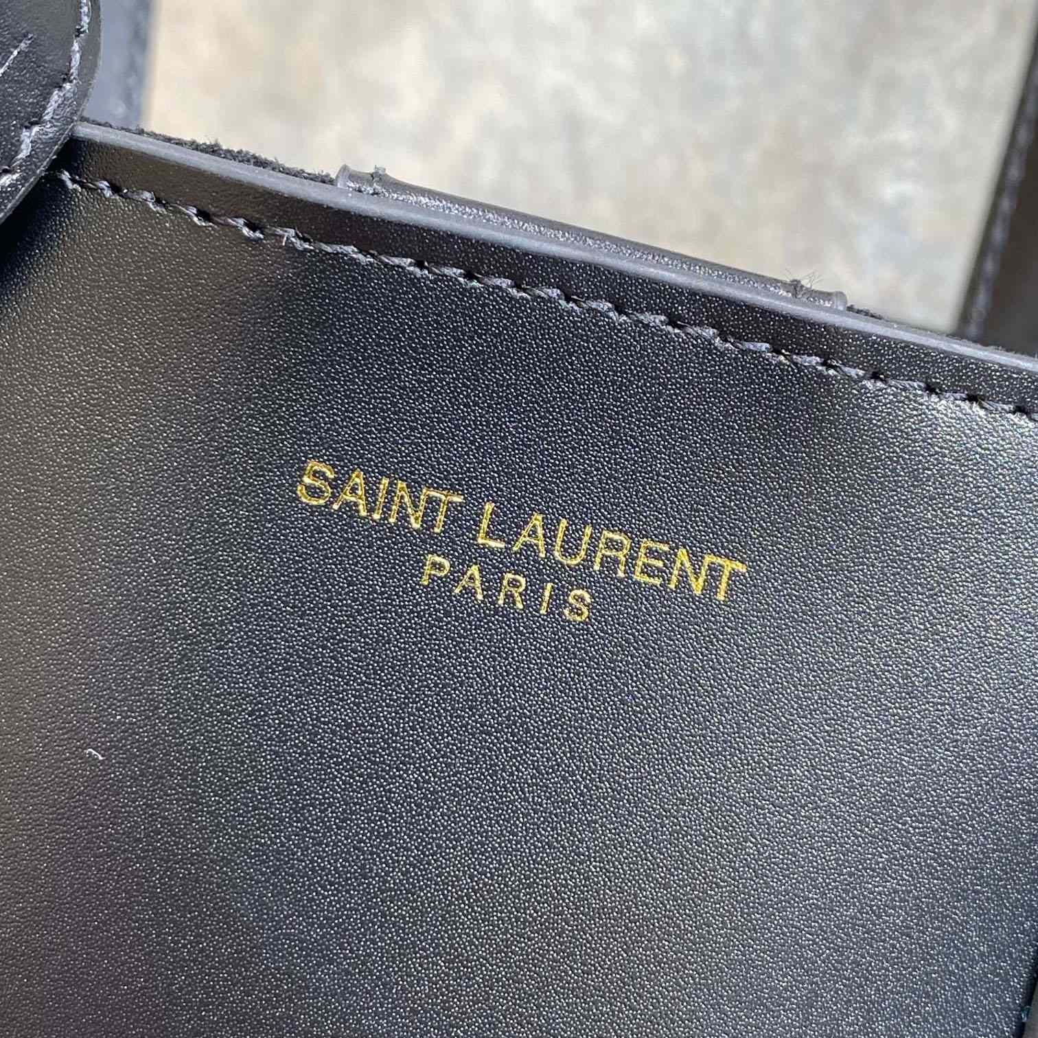 Saint Laurent Mini Toy Shopping Saint Laurent In Box Leather - FashionPlug