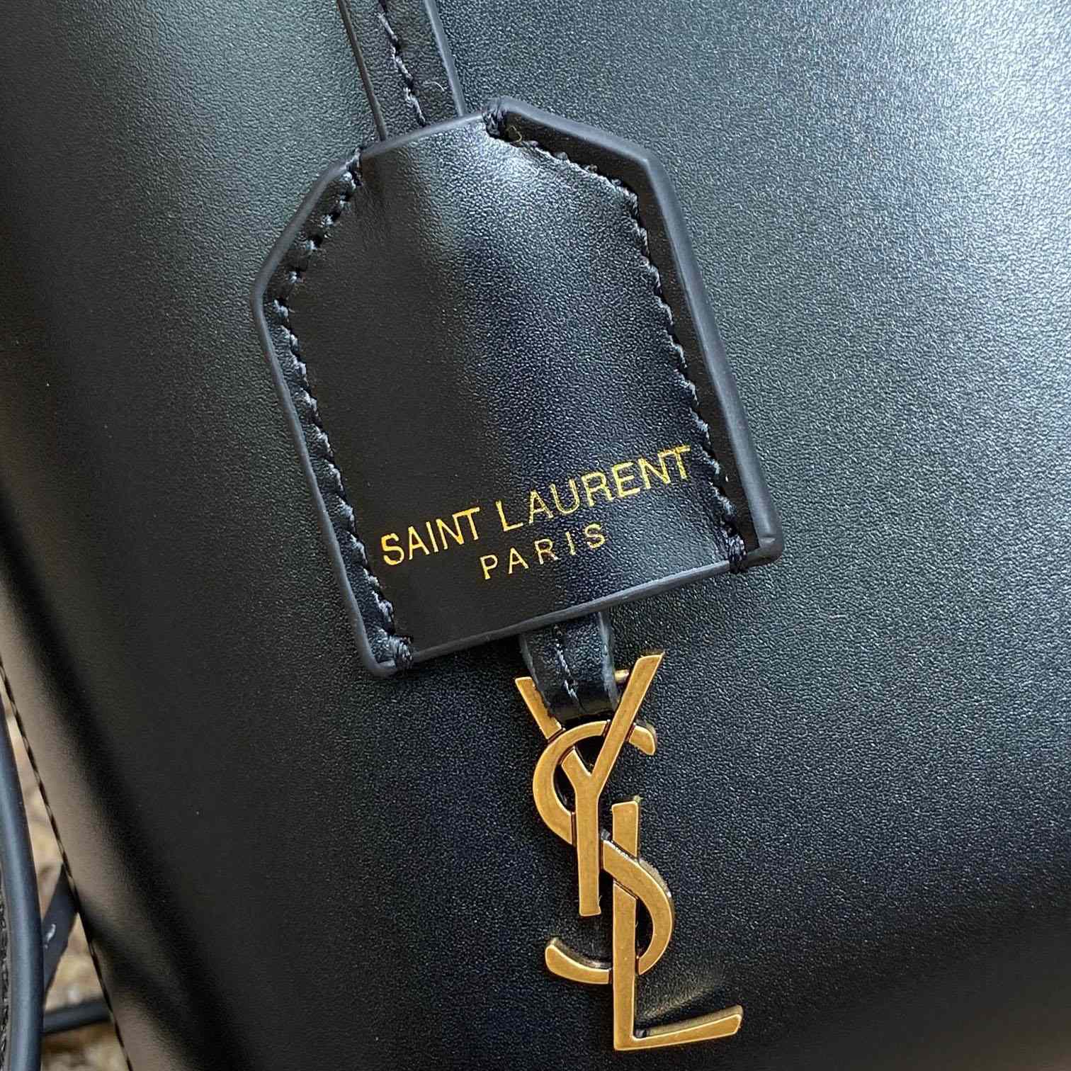 Saint Laurent Mini Toy Shopping Saint Laurent In Box Leather - FashionPlug