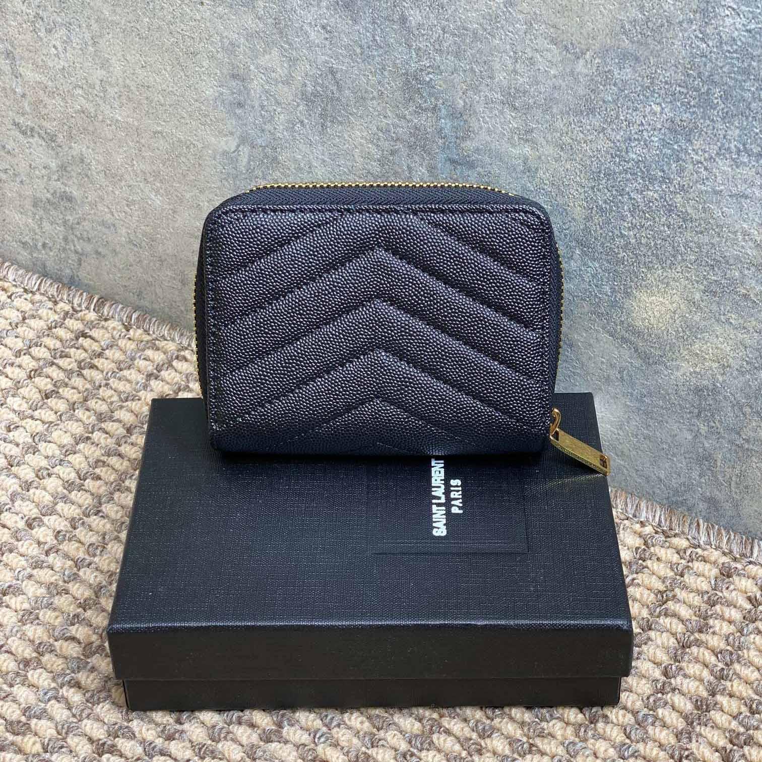 Saint Laurent Cassandre Matelassé Wallet  12x10x3cm  - FashionPlug