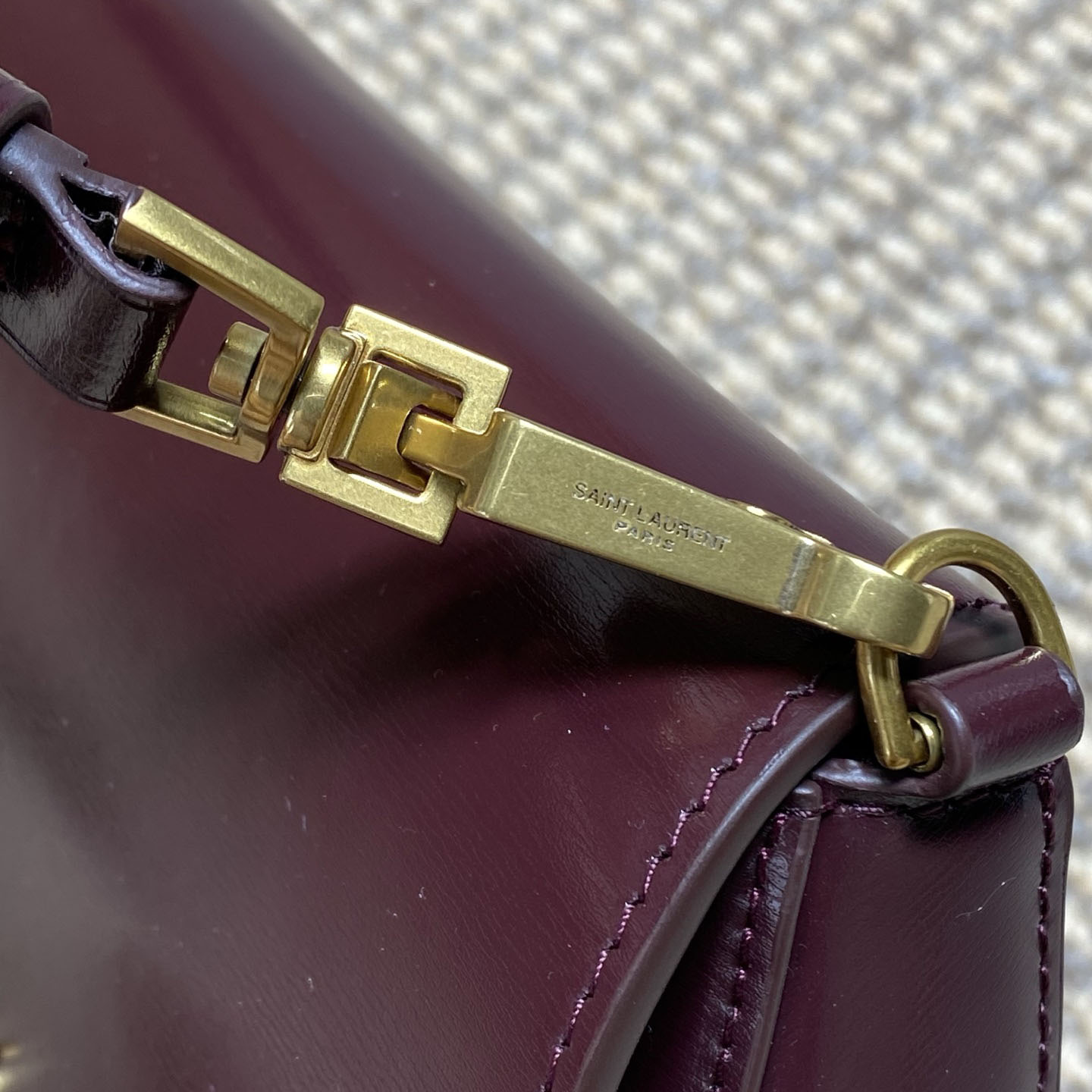 Saint Laurent Mini Voltaire Top Handle Bag In Patent Leather - FashionPlug