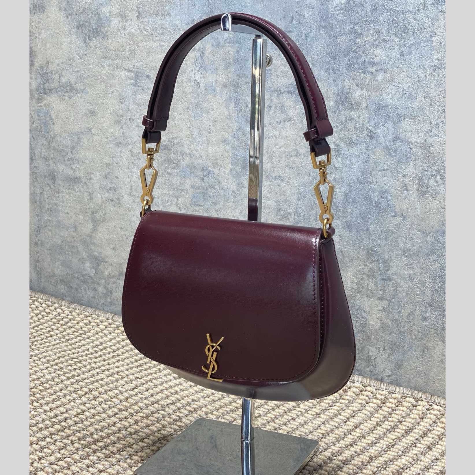 Saint Laurent Mini Voltaire Top Handle Bag In Patent Leather - FashionPlug