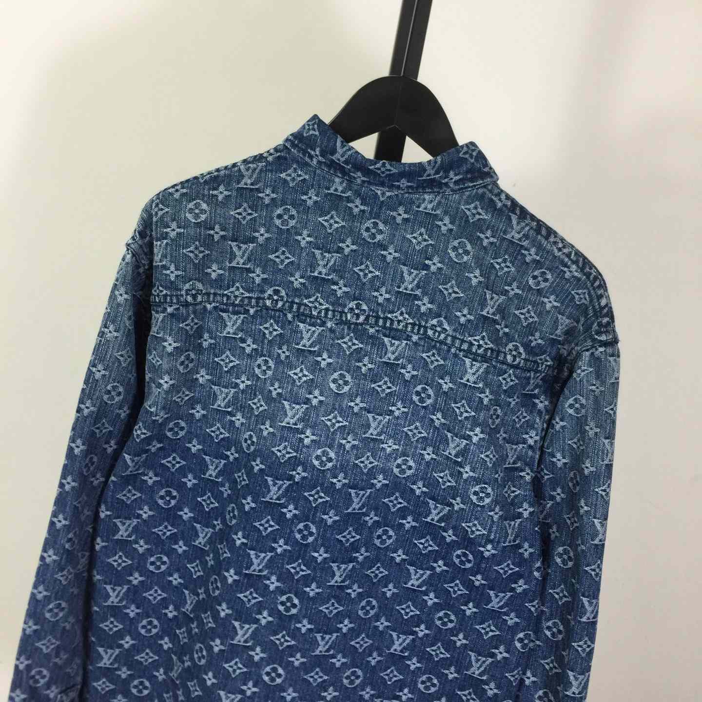 Louis Vuitton Monogram Denim Shirt   1AI195 - FashionPlug