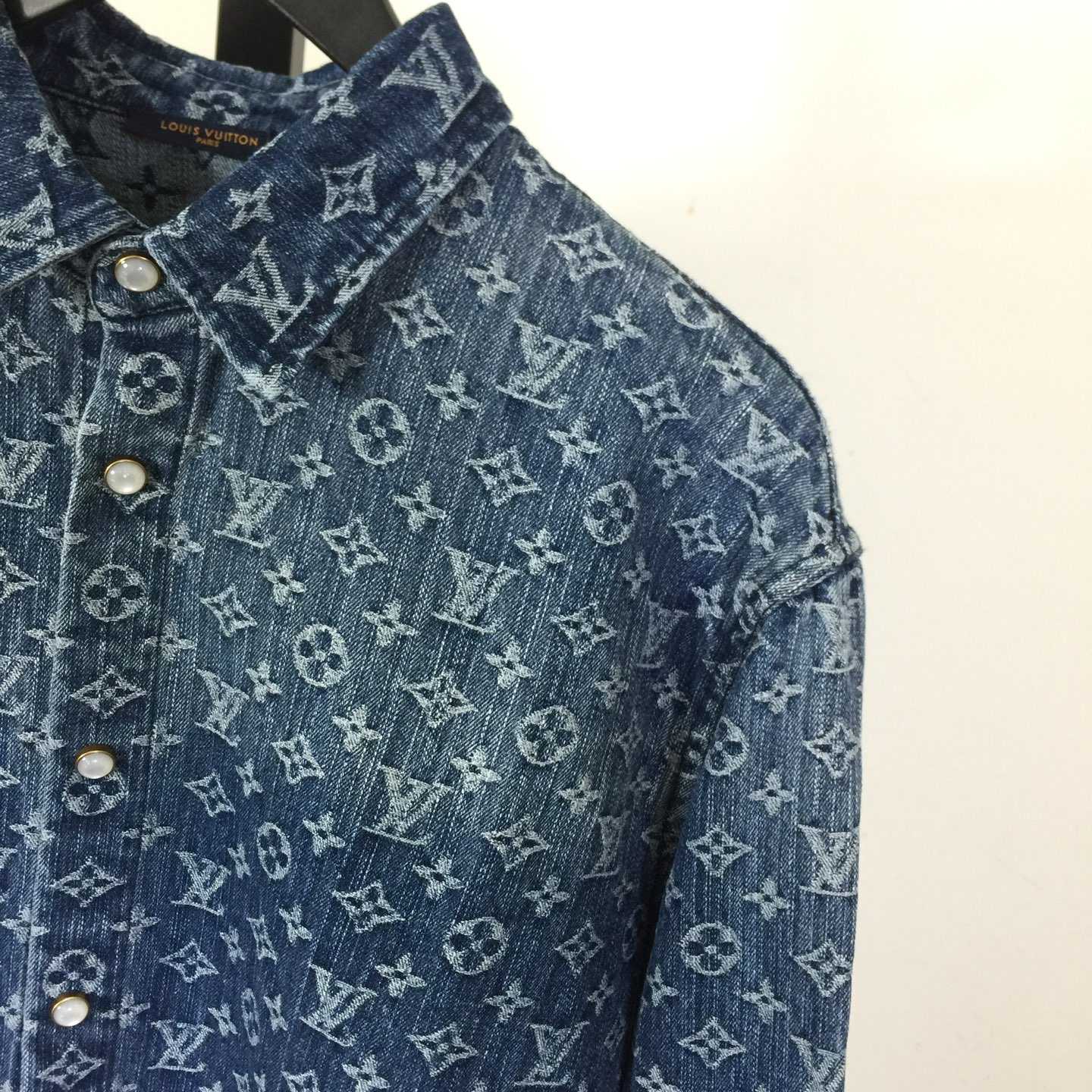 Louis Vuitton Monogram Denim Shirt   1AI195 - FashionPlug