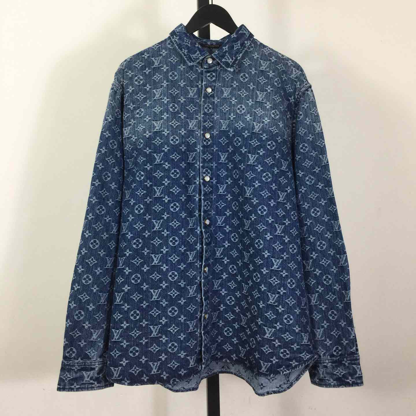 Louis Vuitton Monogram Denim Shirt   1AI195 - FashionPlug