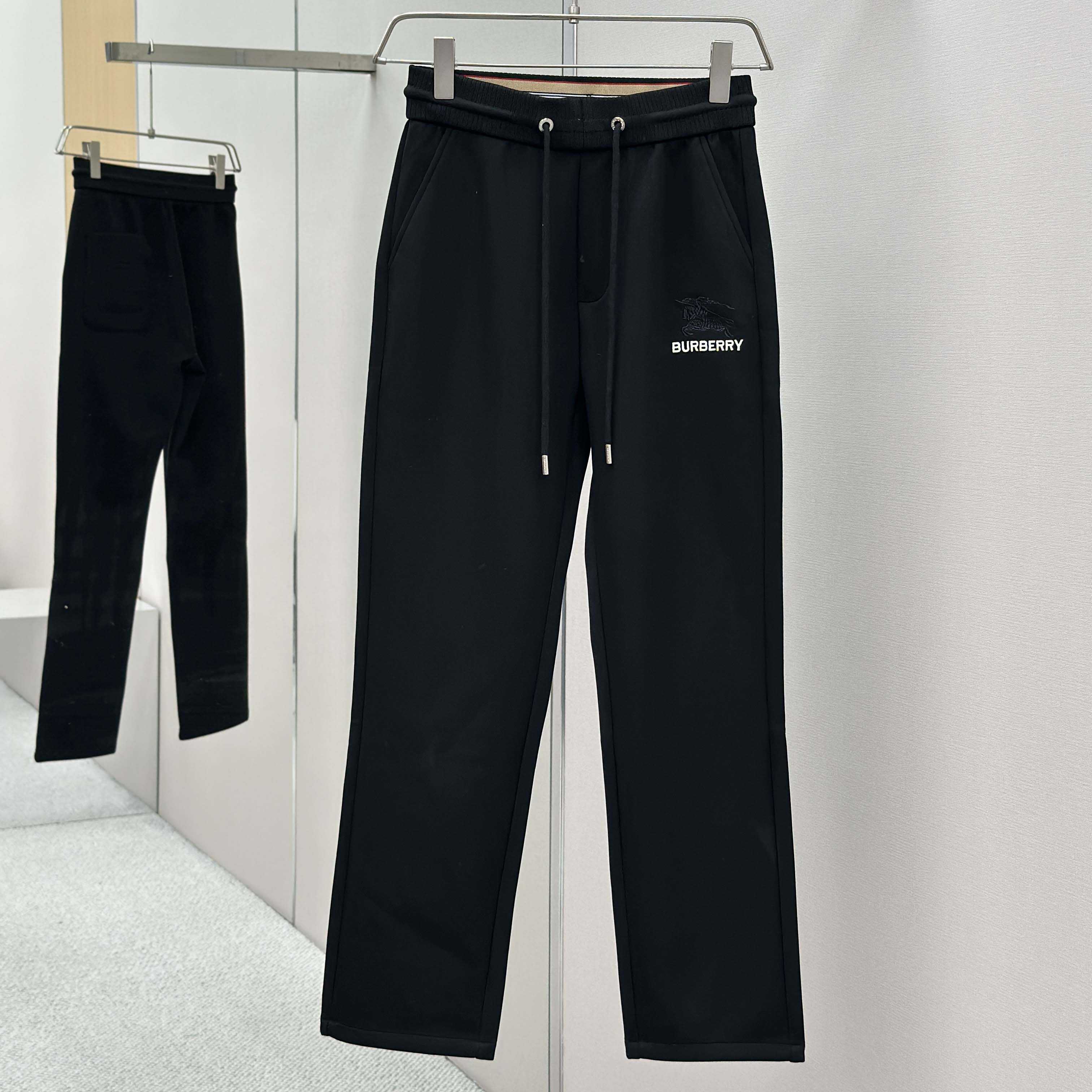 Burberry Black Cotton Pants - FashionPlug