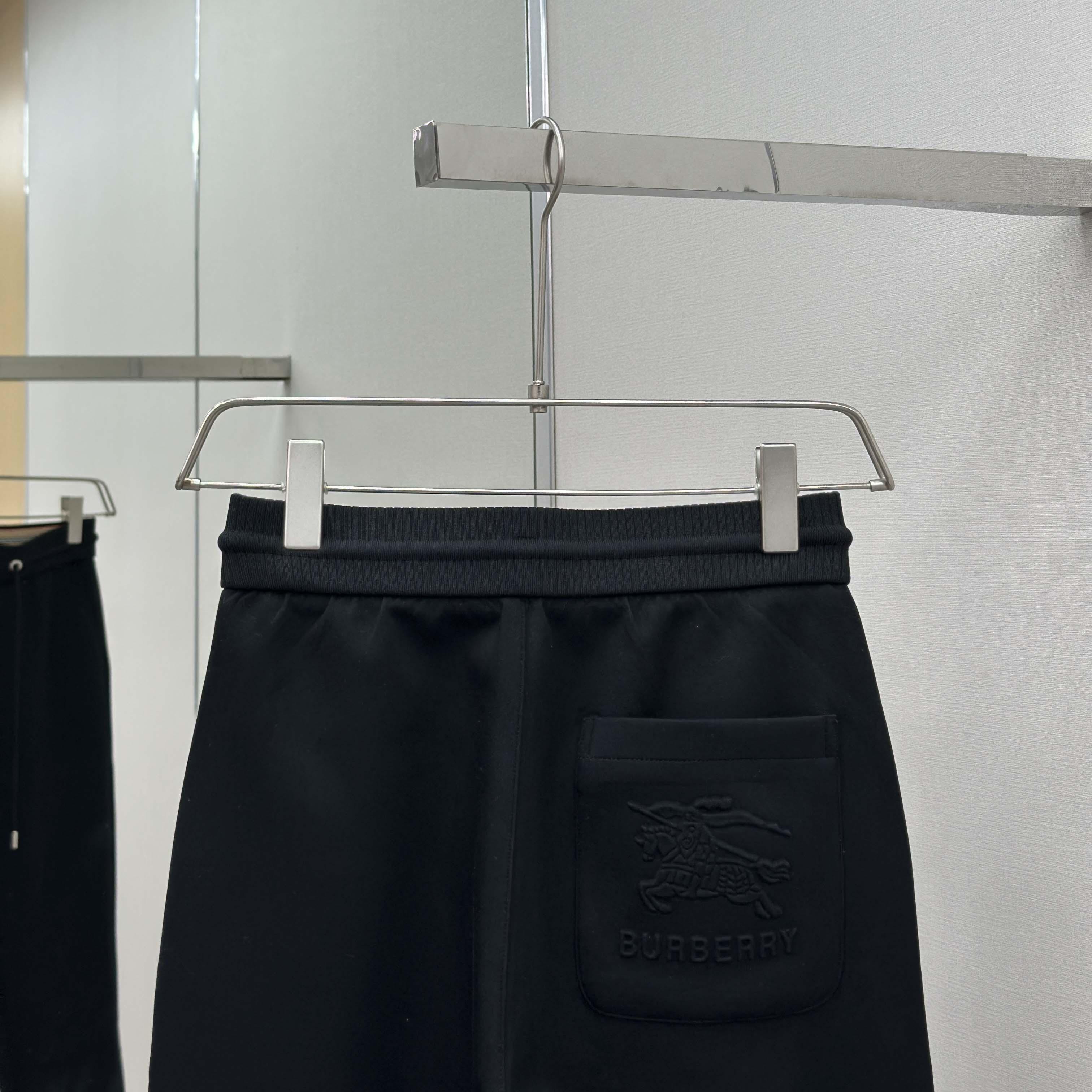 Burberry Black Cotton Pants - FashionPlug