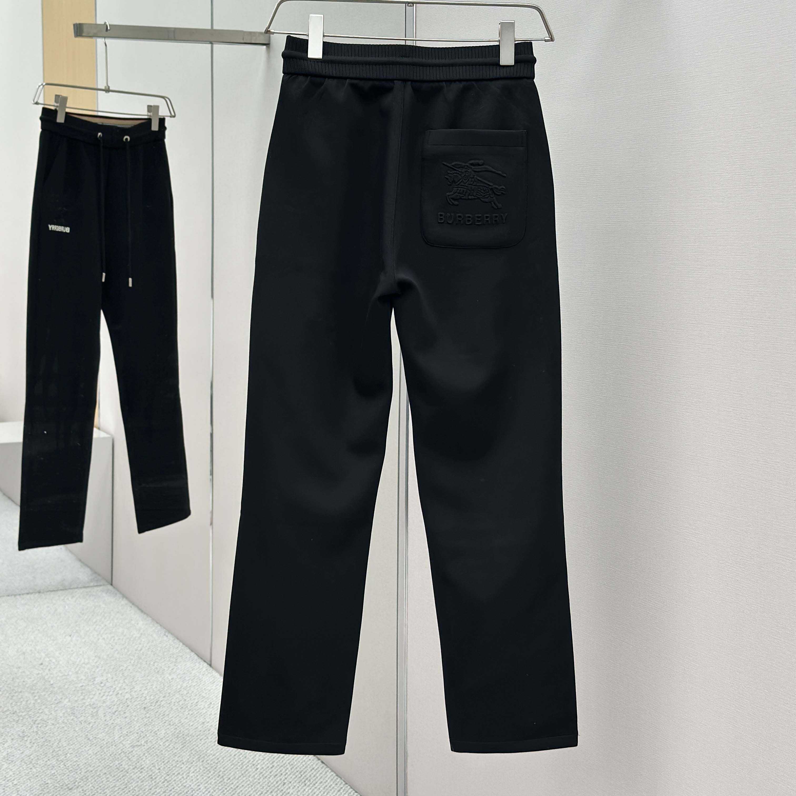 Burberry Black Cotton Pants - FashionPlug