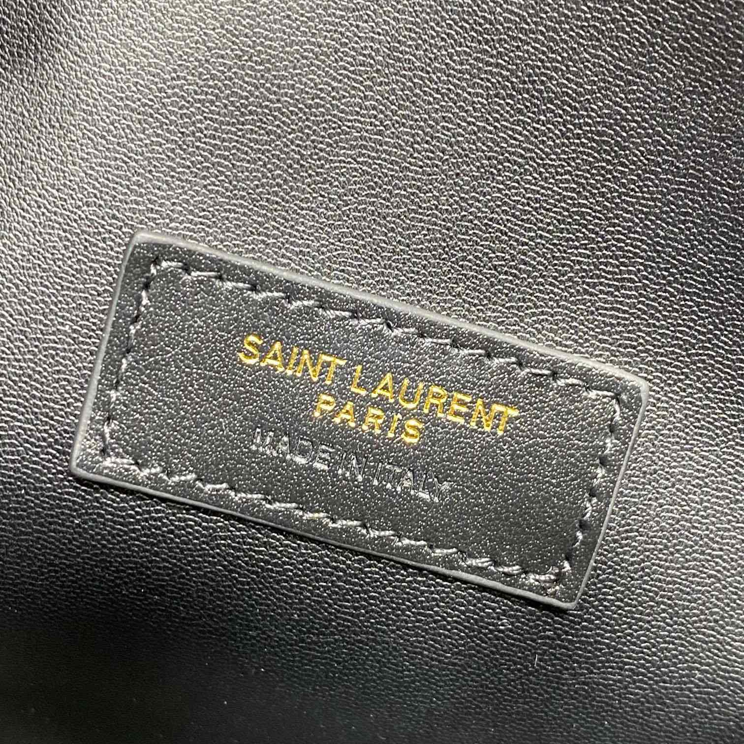 Saint Laurent Mini Toy Shopping Saint Laurent In Crocodile -  Embossed Leather - FashionPlug