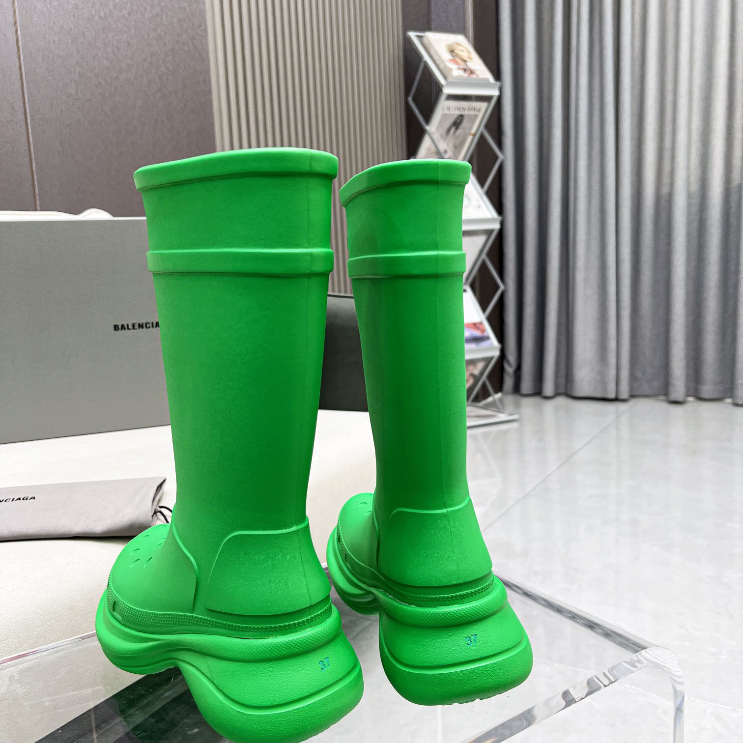 Balenciaga Crocs™ Boot In Rubber - FashionPlug