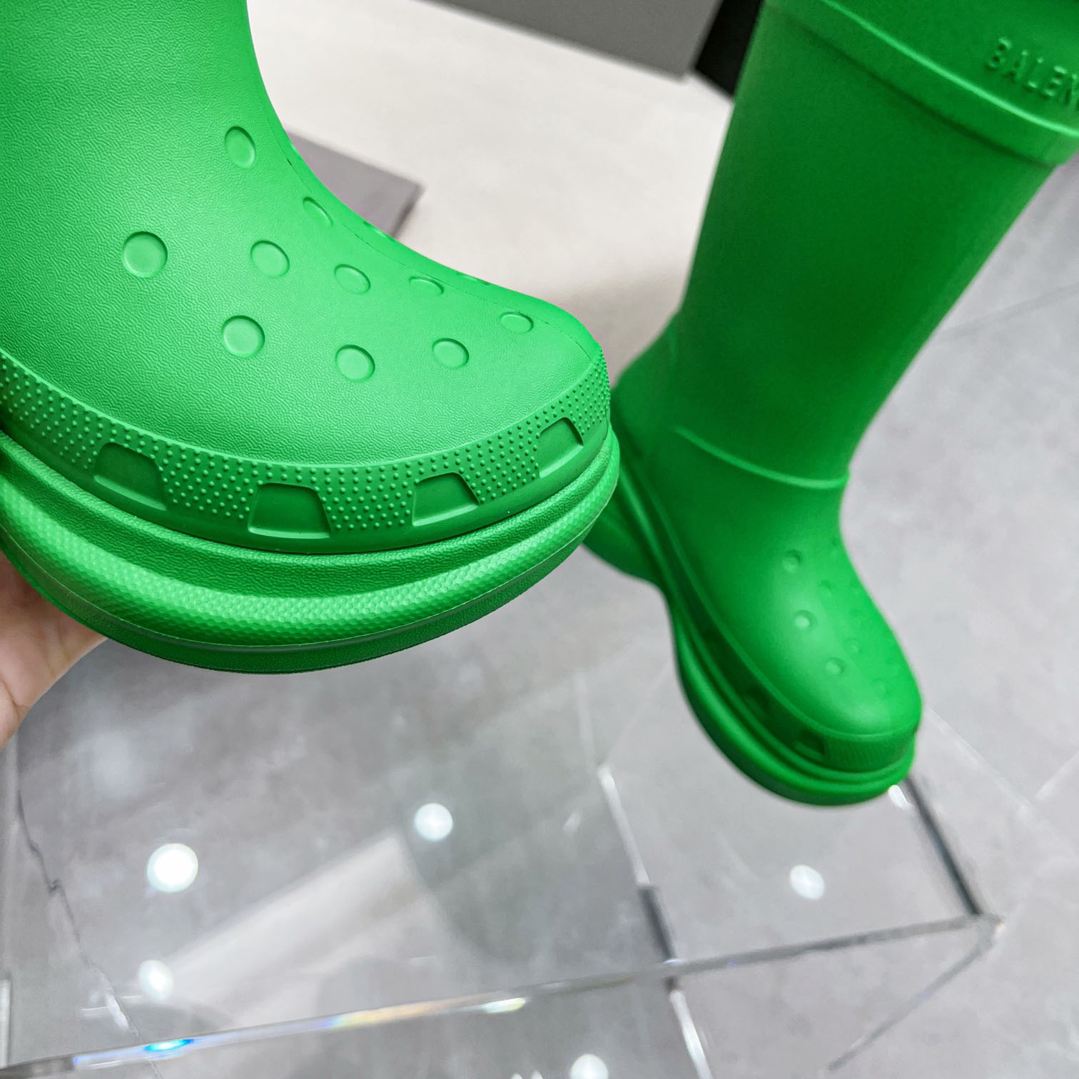 Balenciaga Crocs™ Boot In Rubber - FashionPlug
