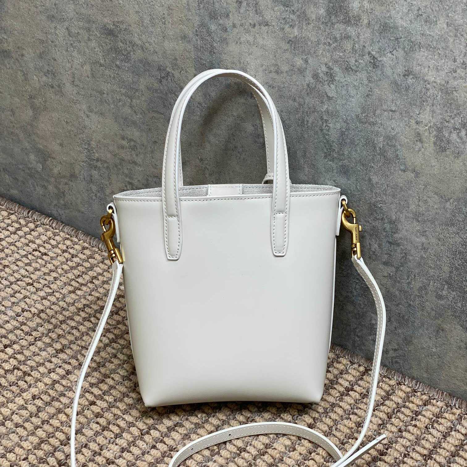 Saint Laurent Mini Toy Shopping Saint Laurent In Box Leather - FashionPlug