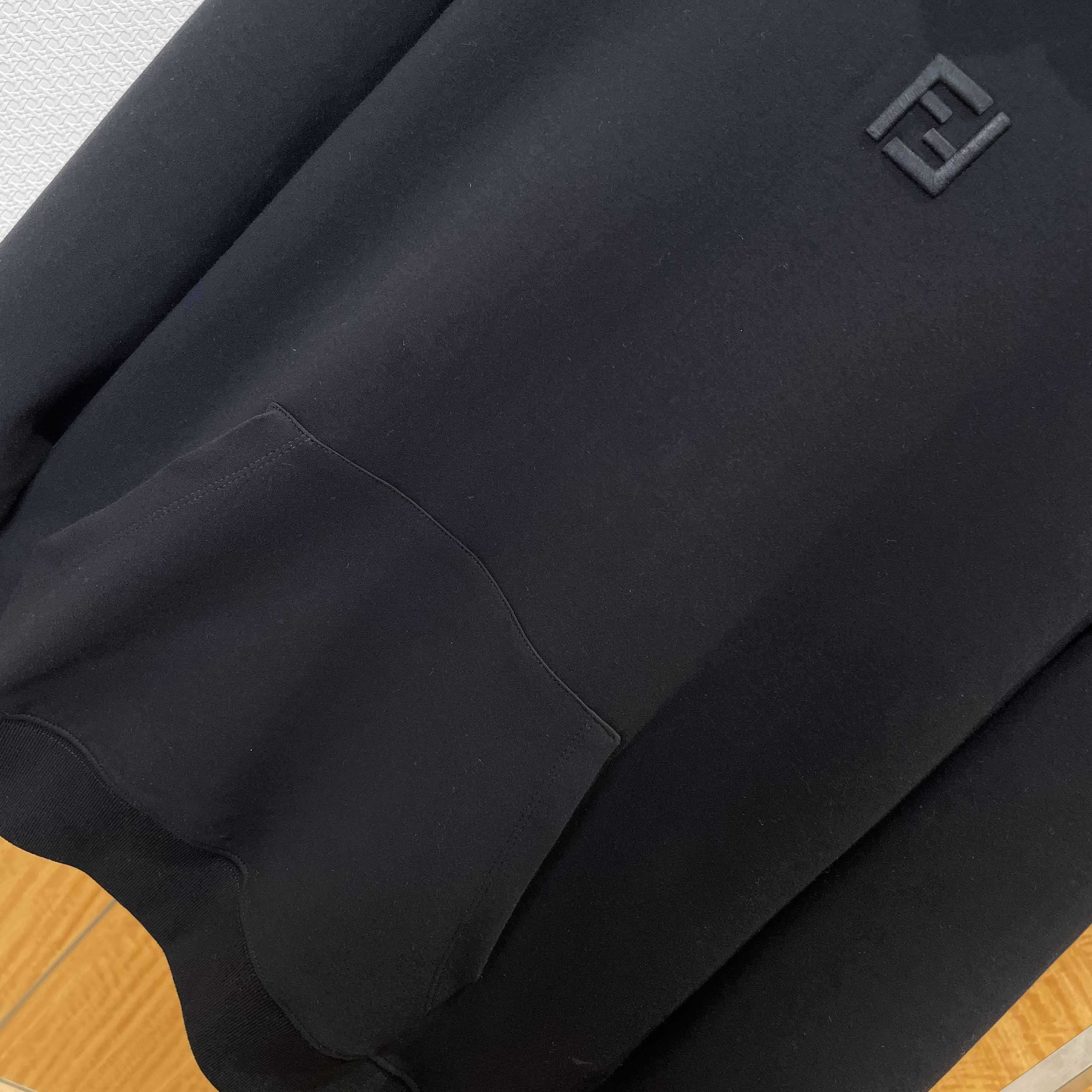 Fendi Black Cotton Sweatshirt - FashionPlug