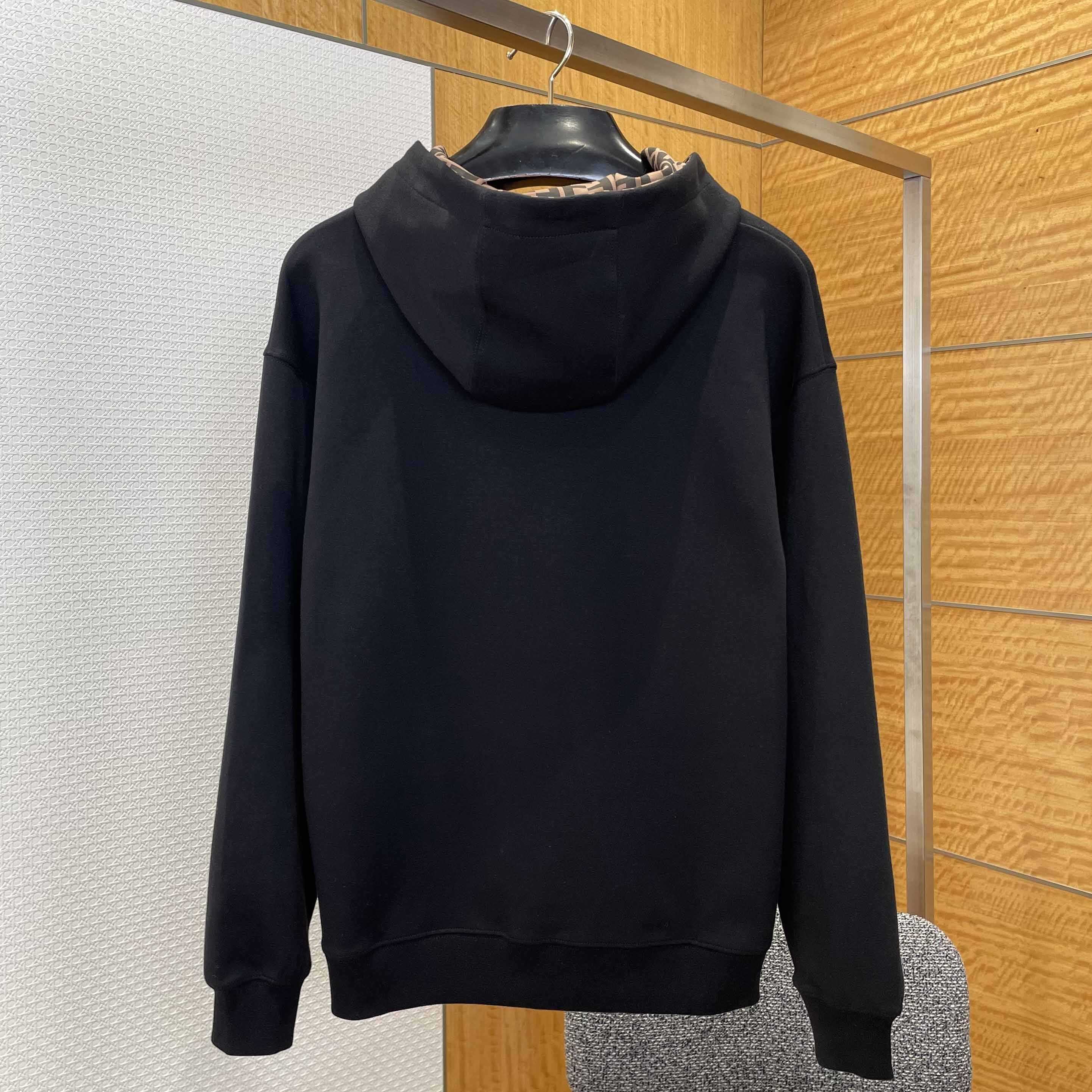Fendi Black Cotton Sweatshirt - FashionPlug