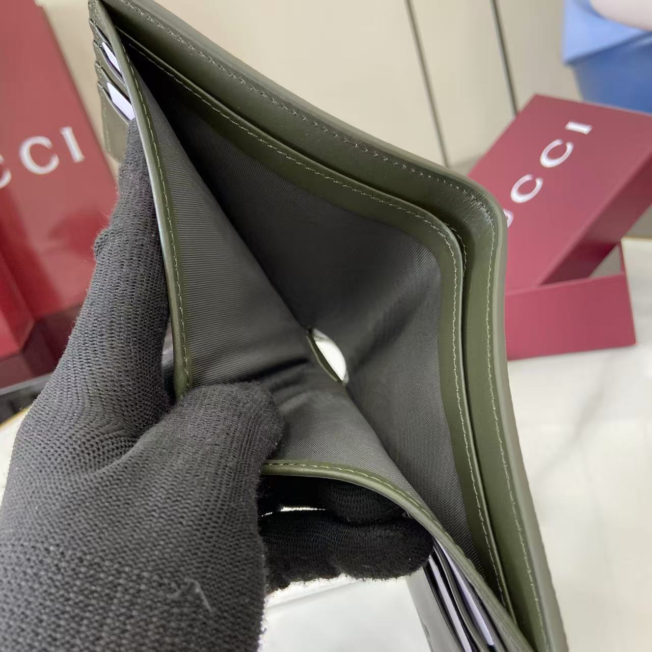 Gucci GG Monogram Bi-fold Wallet - FashionPlug