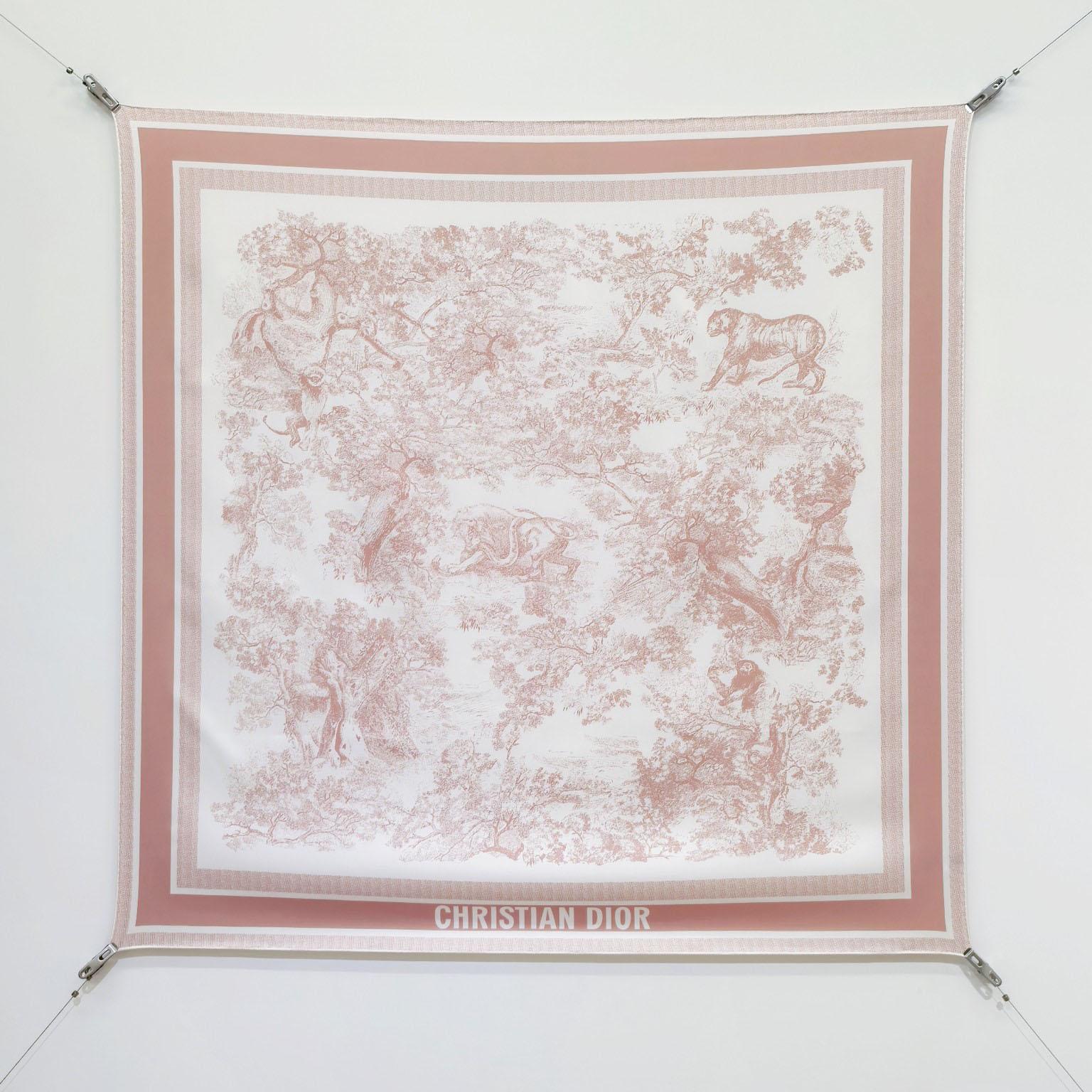 Dior Toile de Jouy Sauvage 90 Square Scarf  - FashionPlug