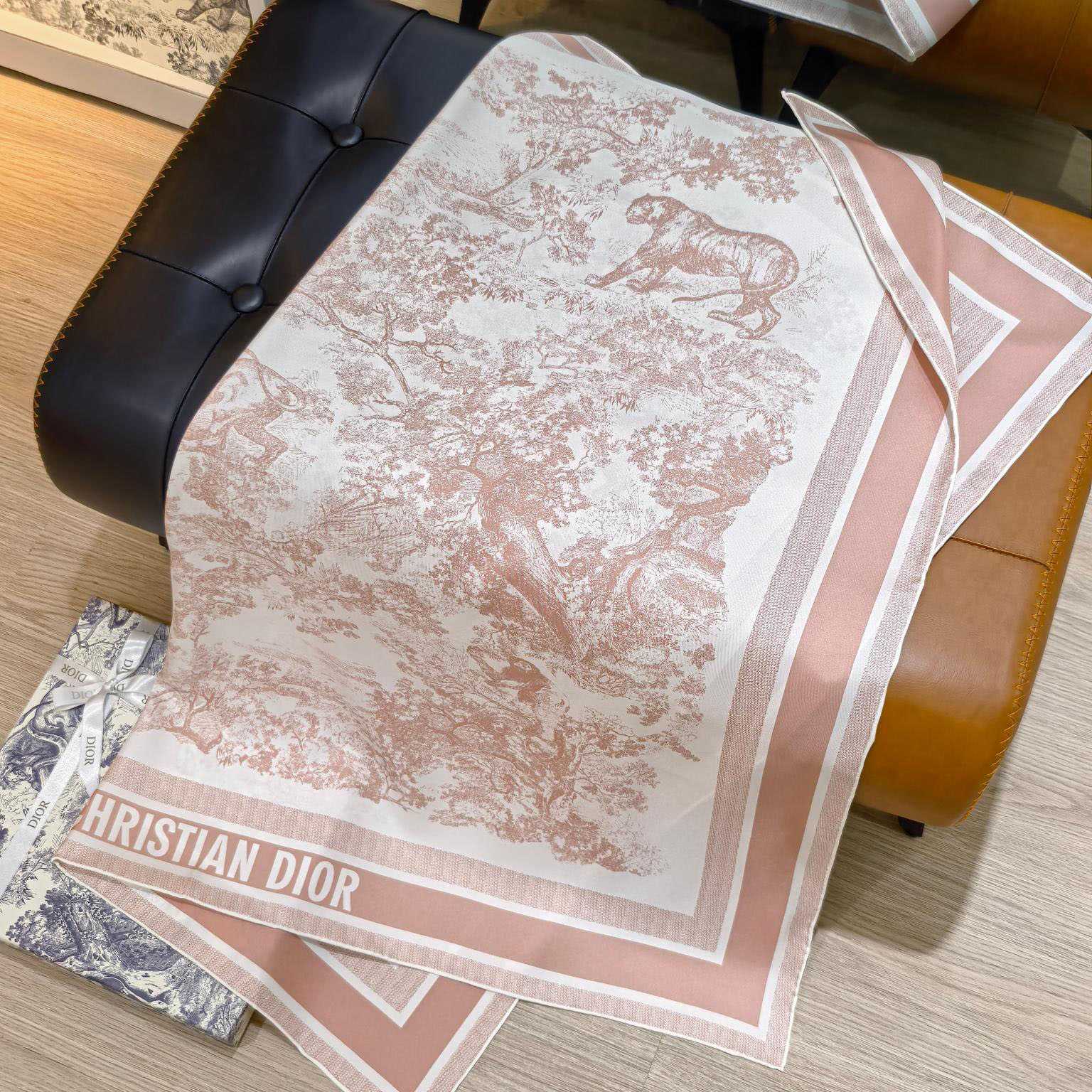 Dior Toile de Jouy Sauvage 90 Square Scarf  - FashionPlug