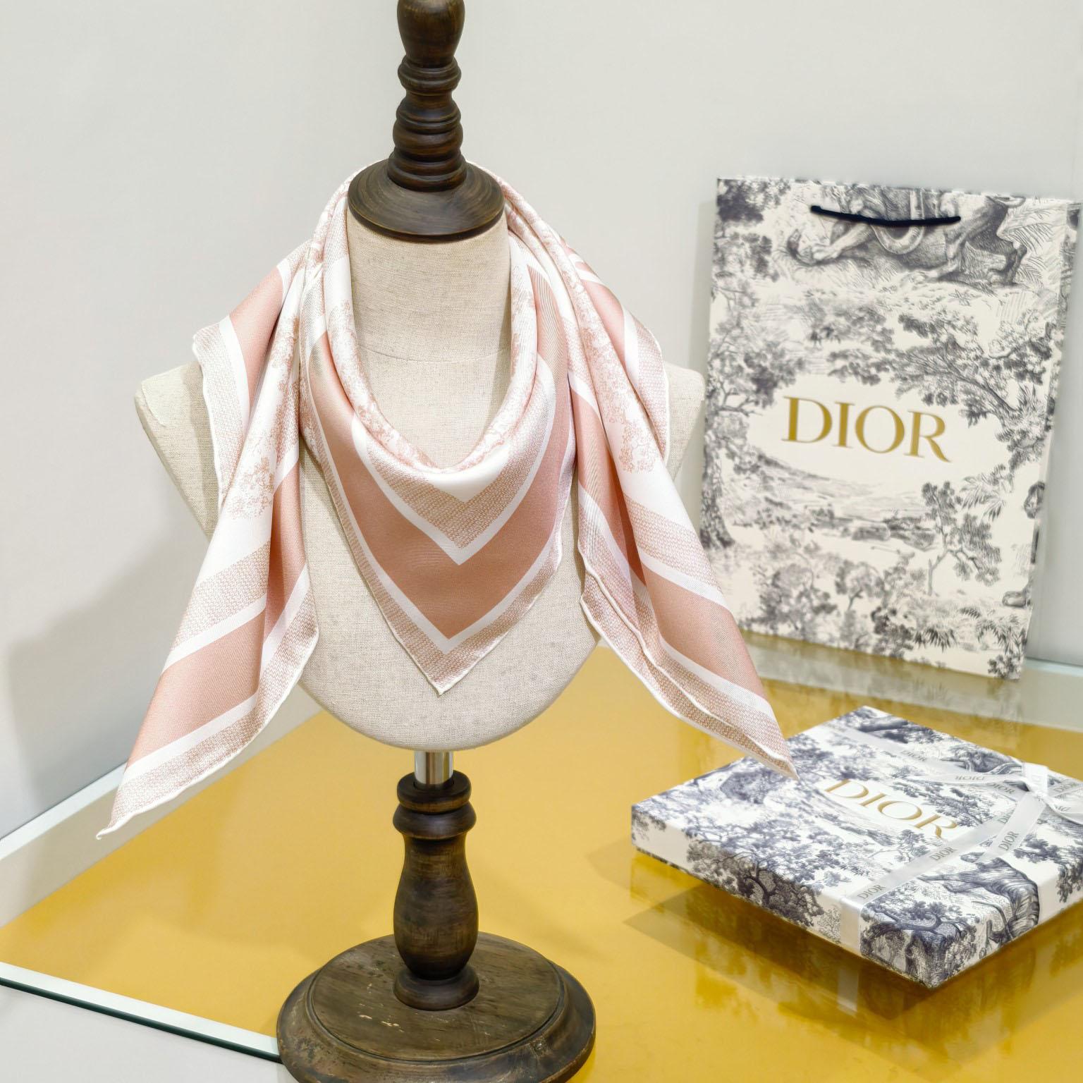 Dior Toile de Jouy Sauvage 90 Square Scarf  - FashionPlug