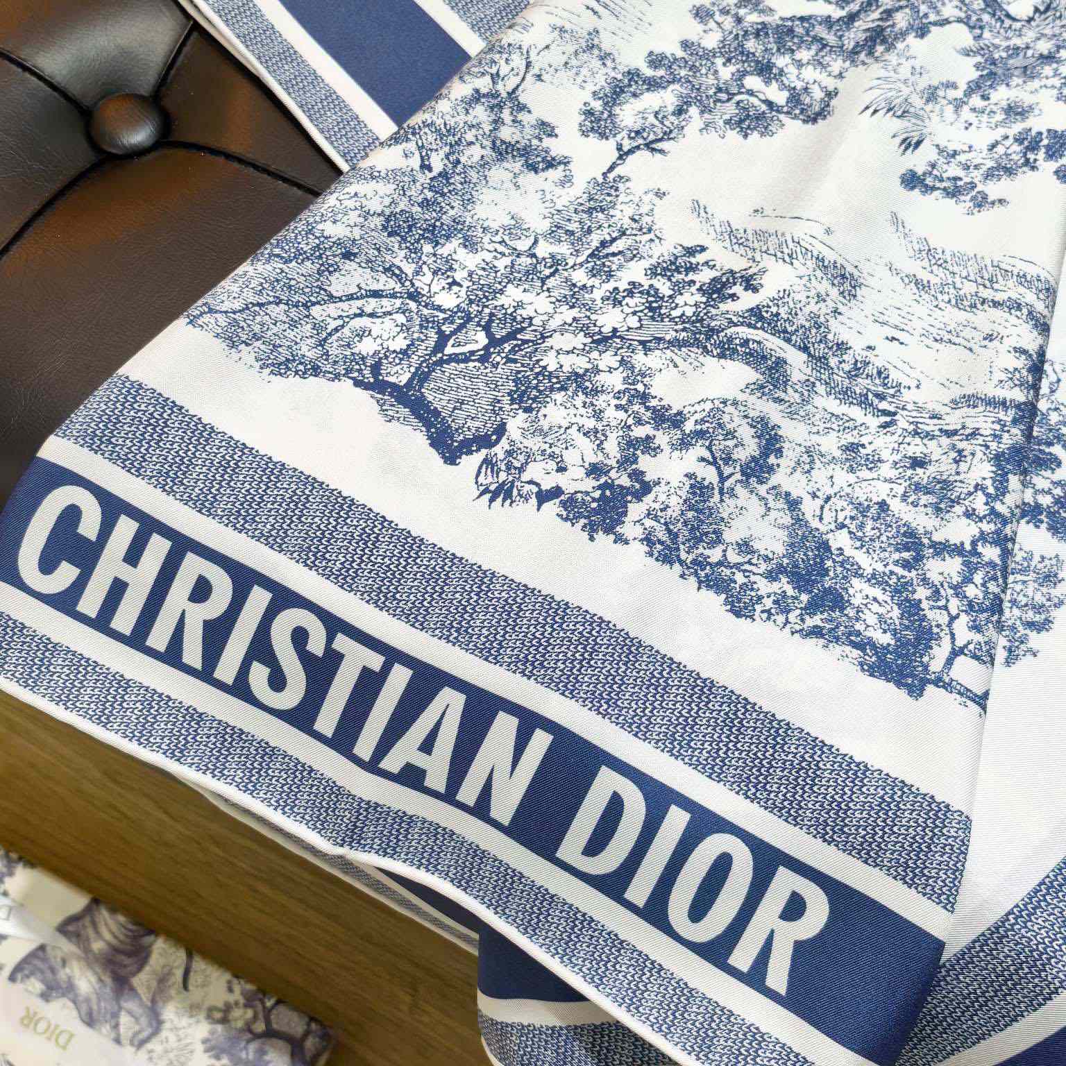 Dior Toile de Jouy Sauvage 90 Square Scarf  - FashionPlug