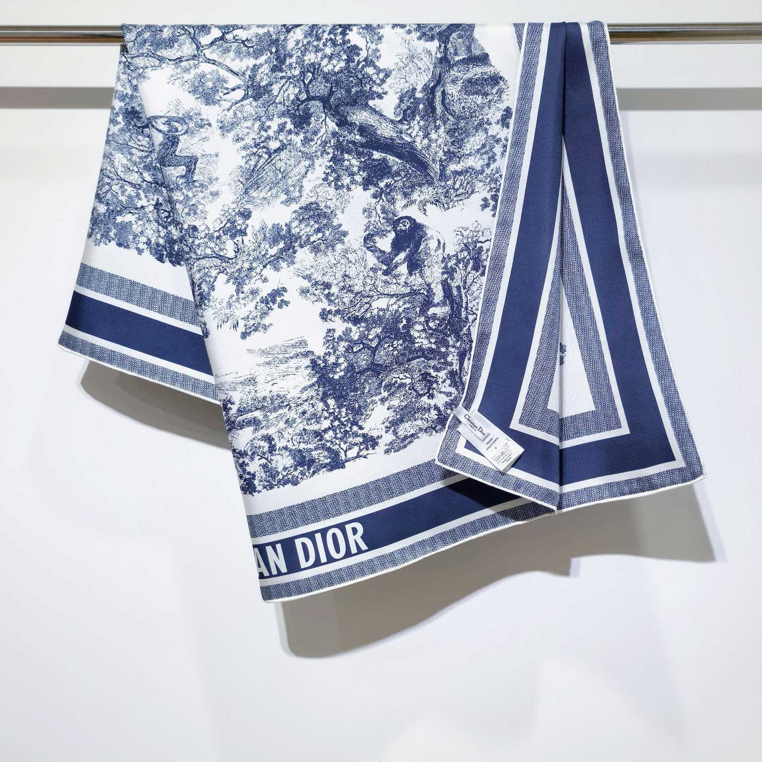 Dior Toile de Jouy Sauvage 90 Square Scarf  - FashionPlug