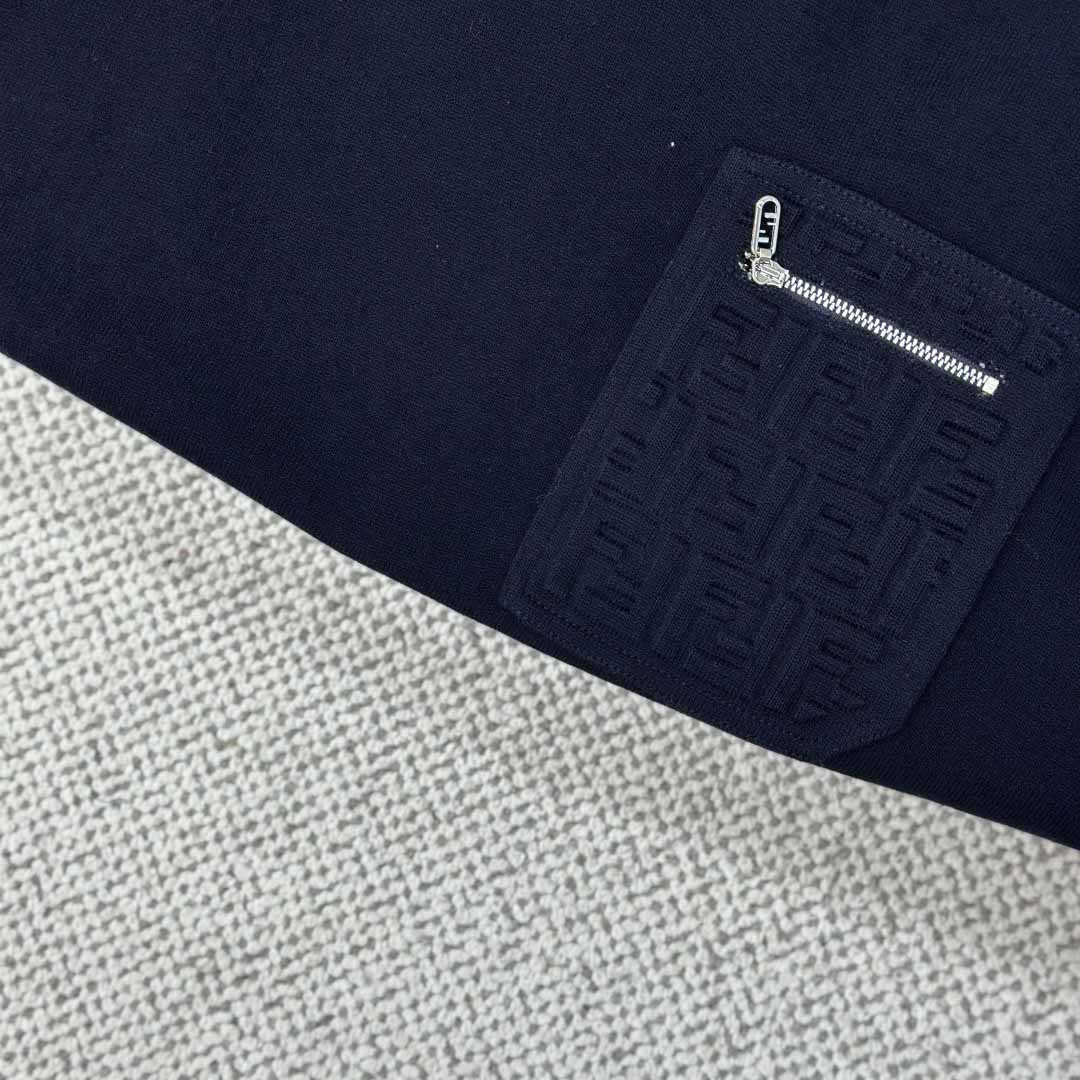 Fendi Navy Blue Wool Jumper - FashionPlug