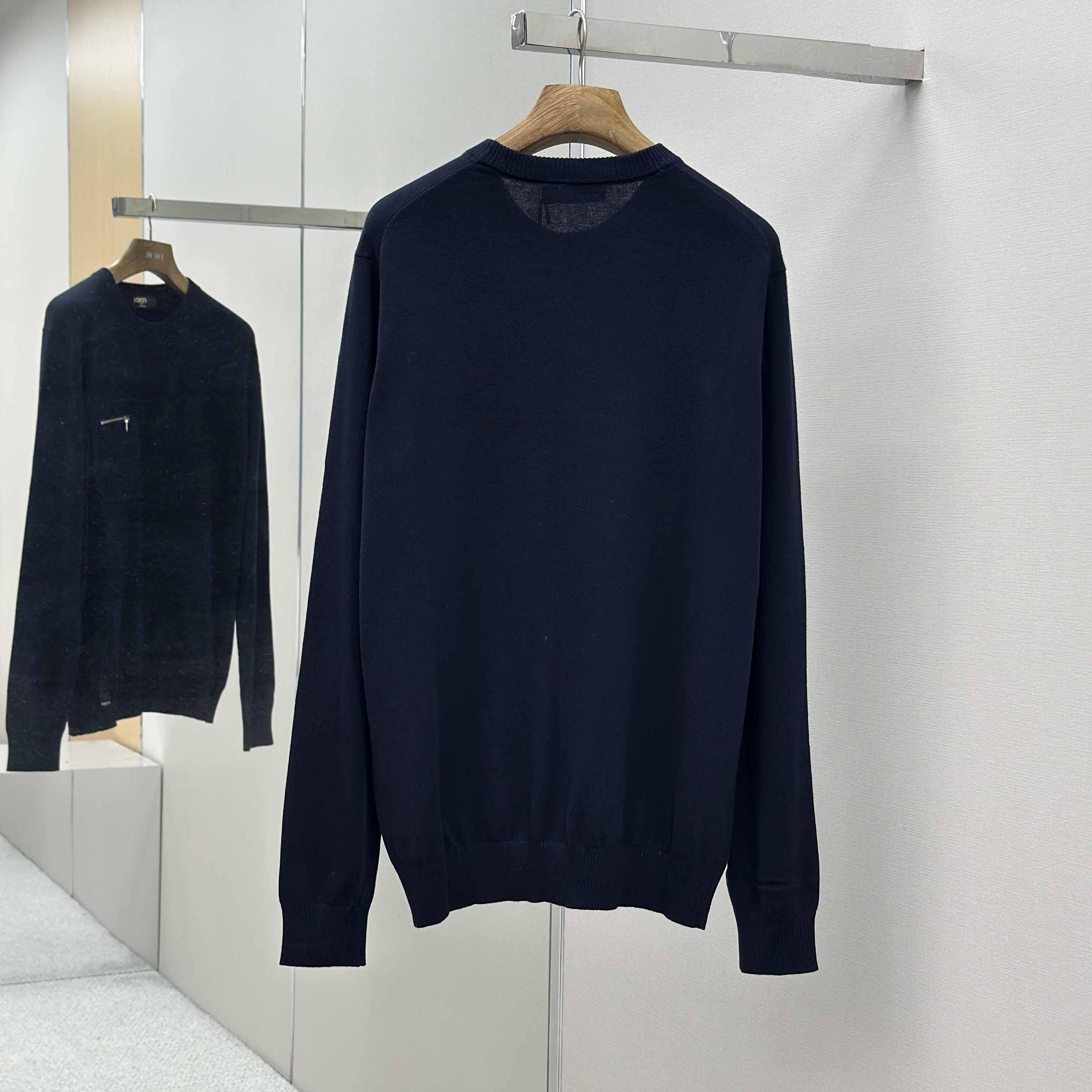 Fendi Navy Blue Wool Jumper - FashionPlug