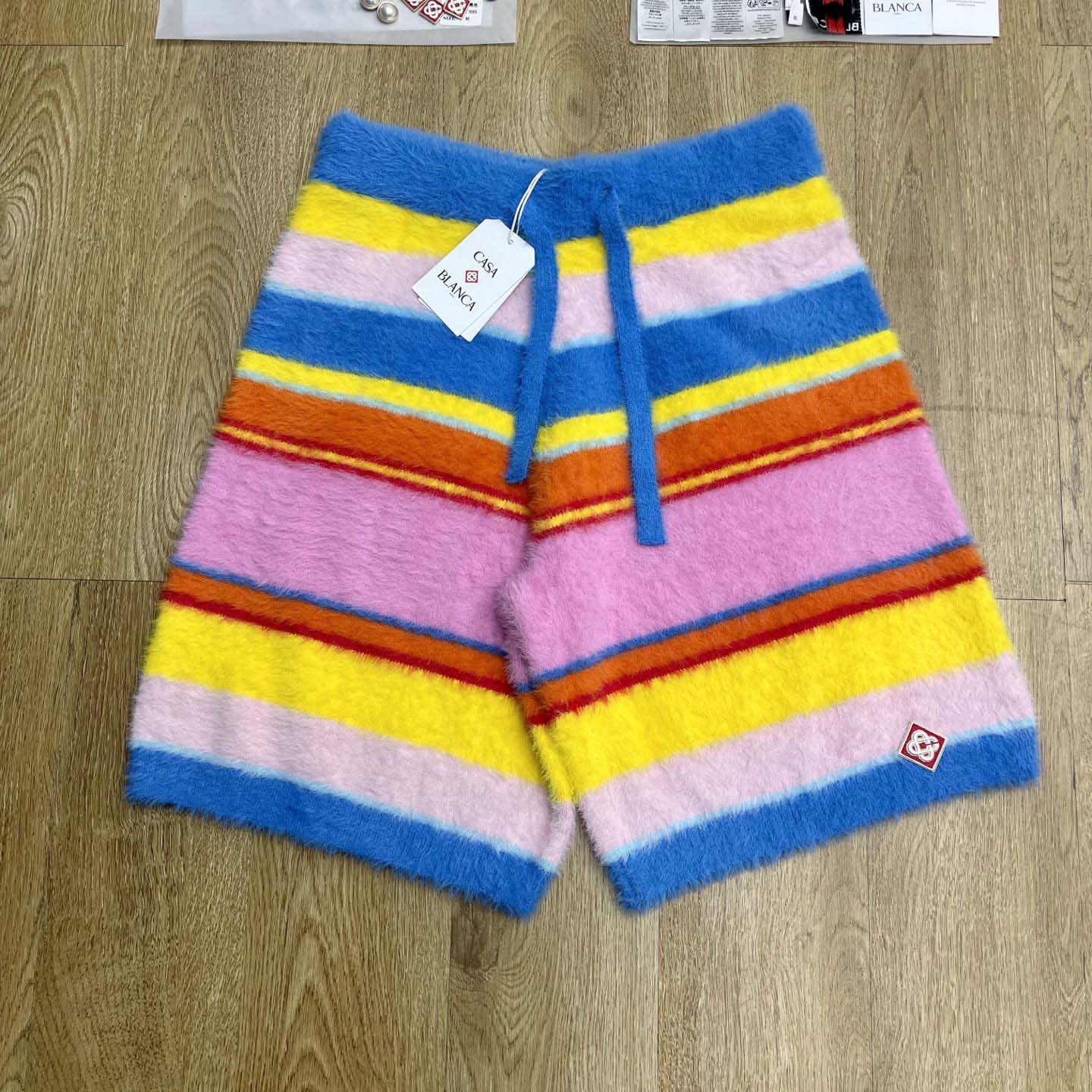Casablanca Fluffy Oversize Shorts 'Multicolor/Blue'   Z6022 - FashionPlug