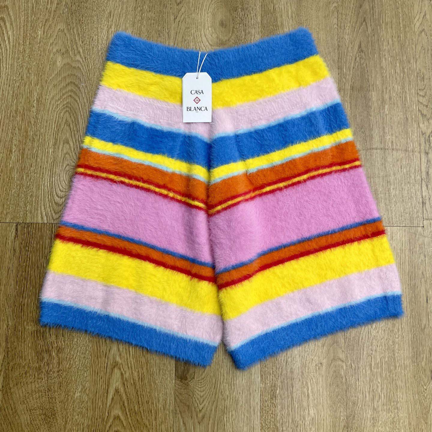 Casablanca Fluffy Oversize Shorts 'Multicolor/Blue'   Z6022 - FashionPlug