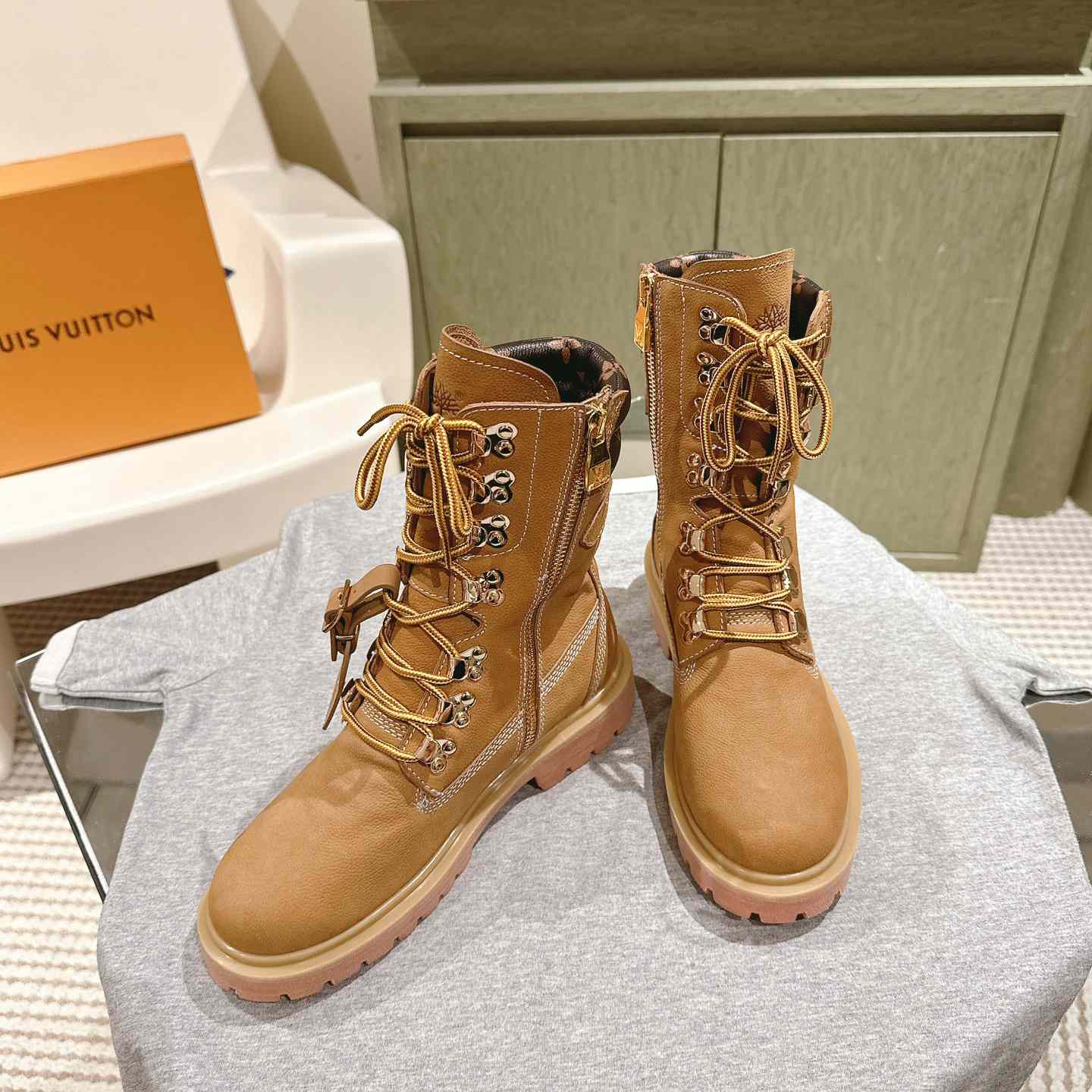 Louis Vuitton LV x Timberland Ranger Boots - FashionPlug