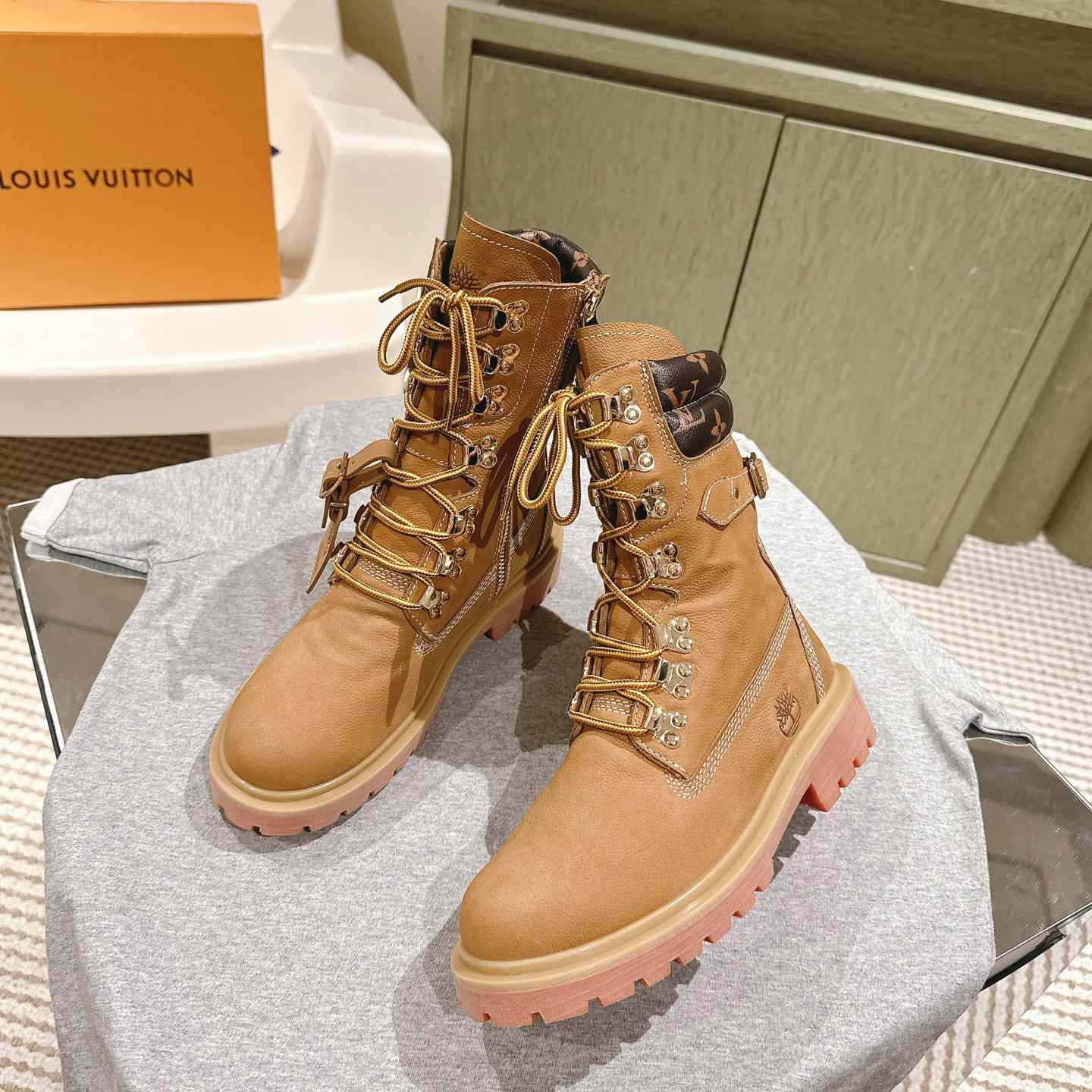 Louis Vuitton LV x Timberland Ranger Boots - FashionPlug