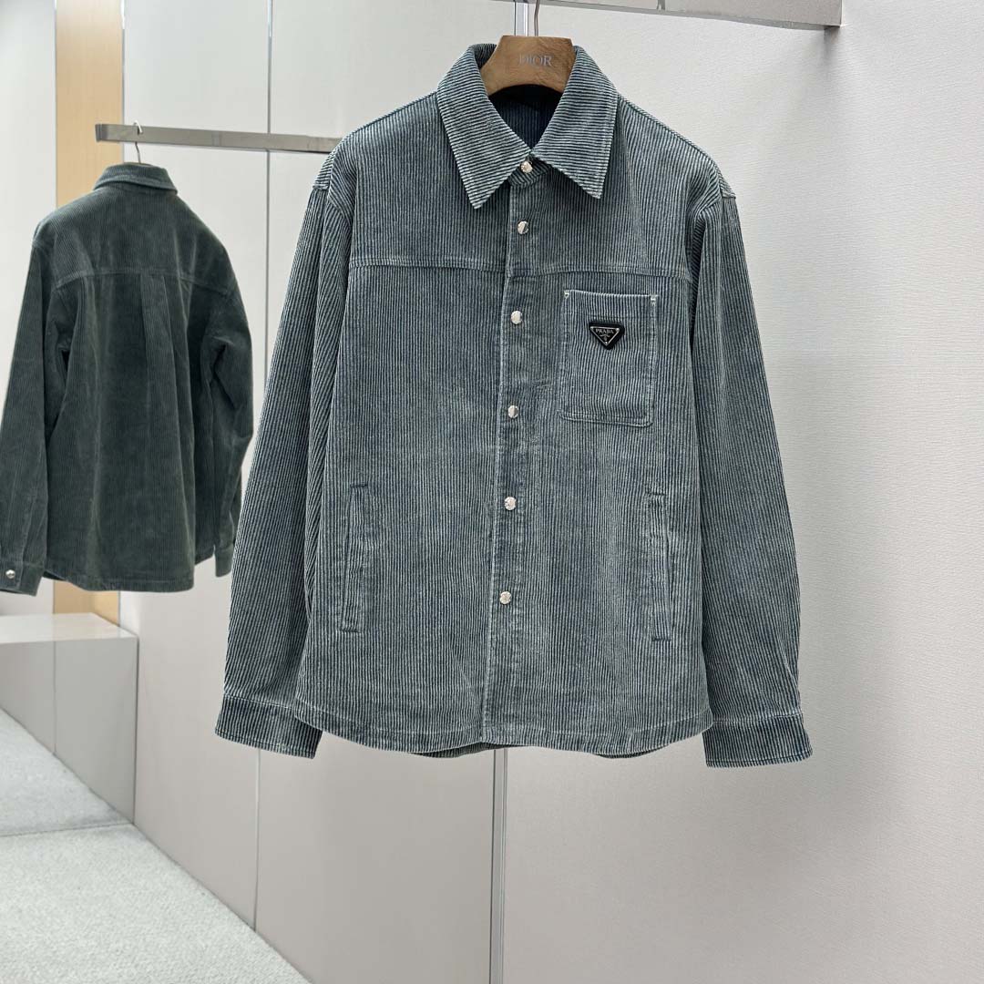 Prada Stretch Cotton Shirt And Pants - FashionPlug