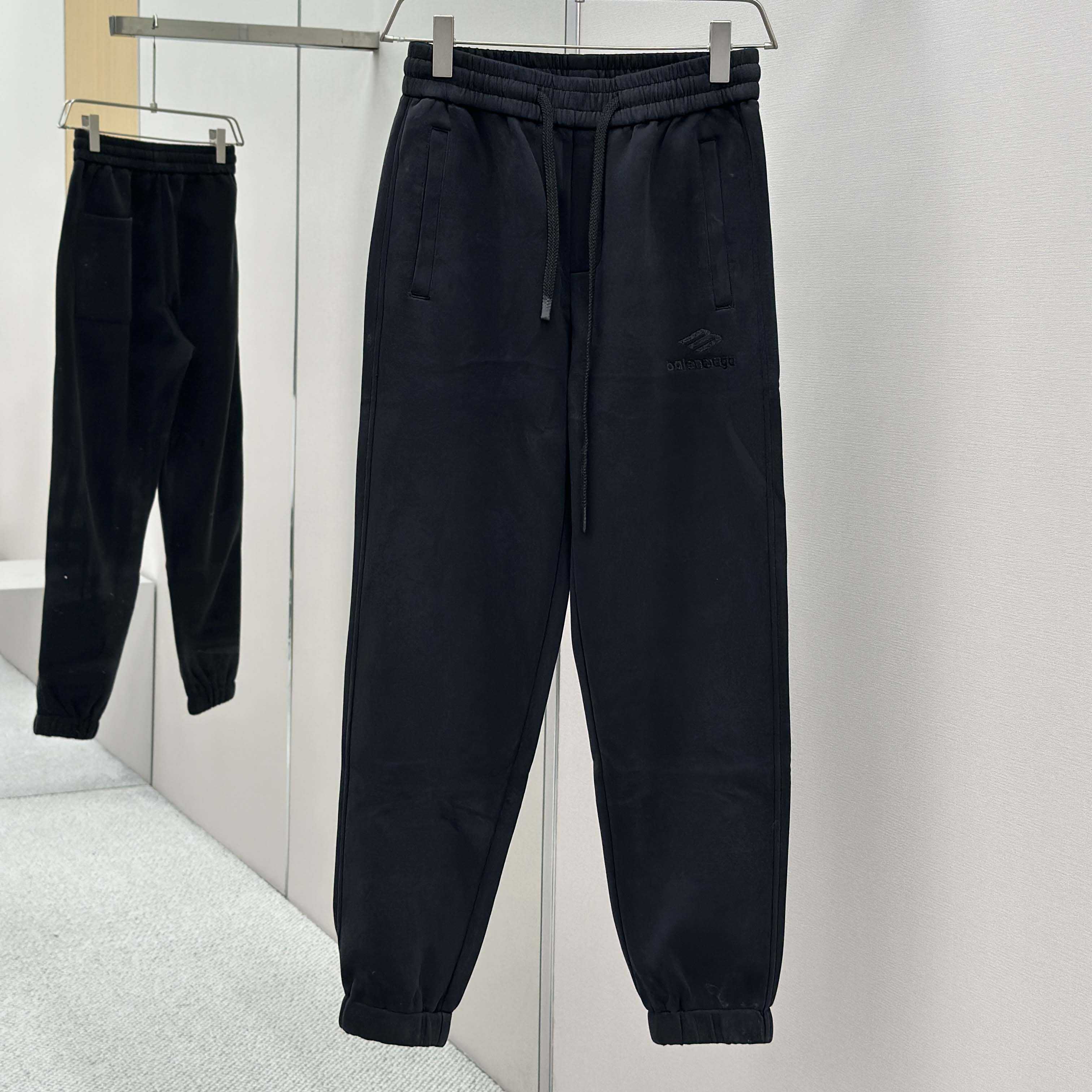 Balenciaga Black Cotton Pants - FashionPlug
