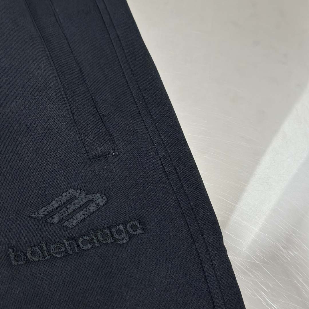 Balenciaga Black Cotton Pants - FashionPlug