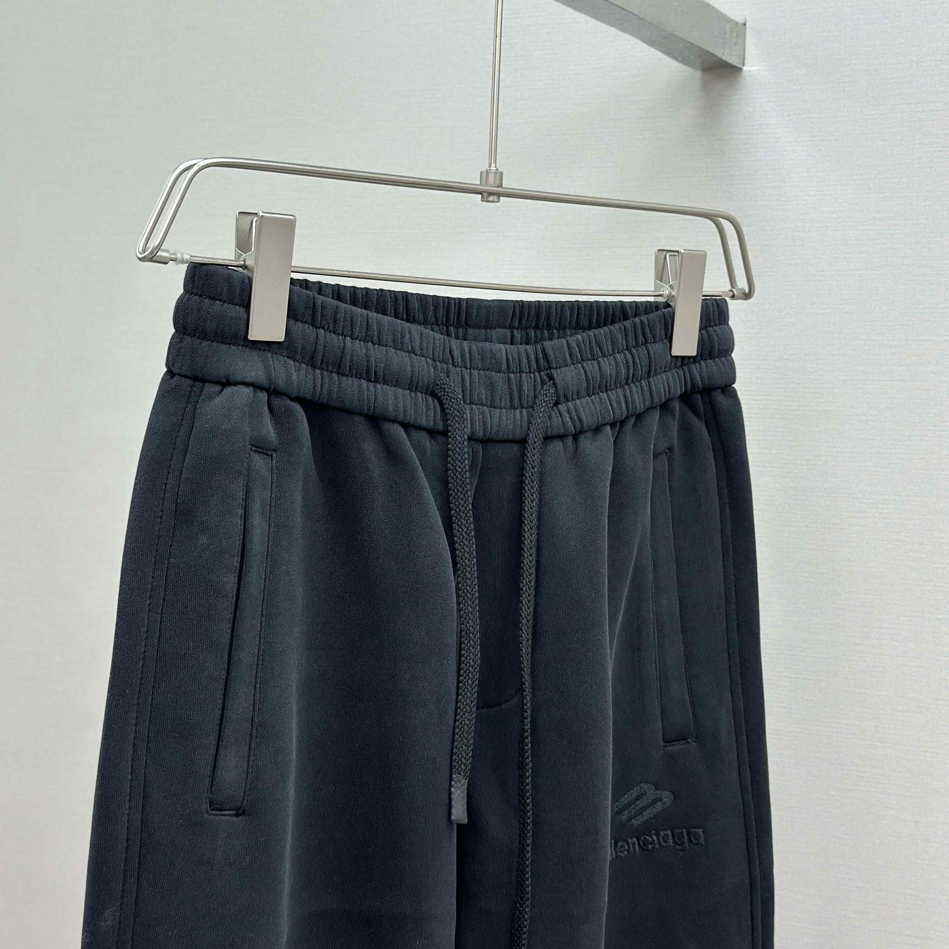 Balenciaga Black Cotton Pants - FashionPlug