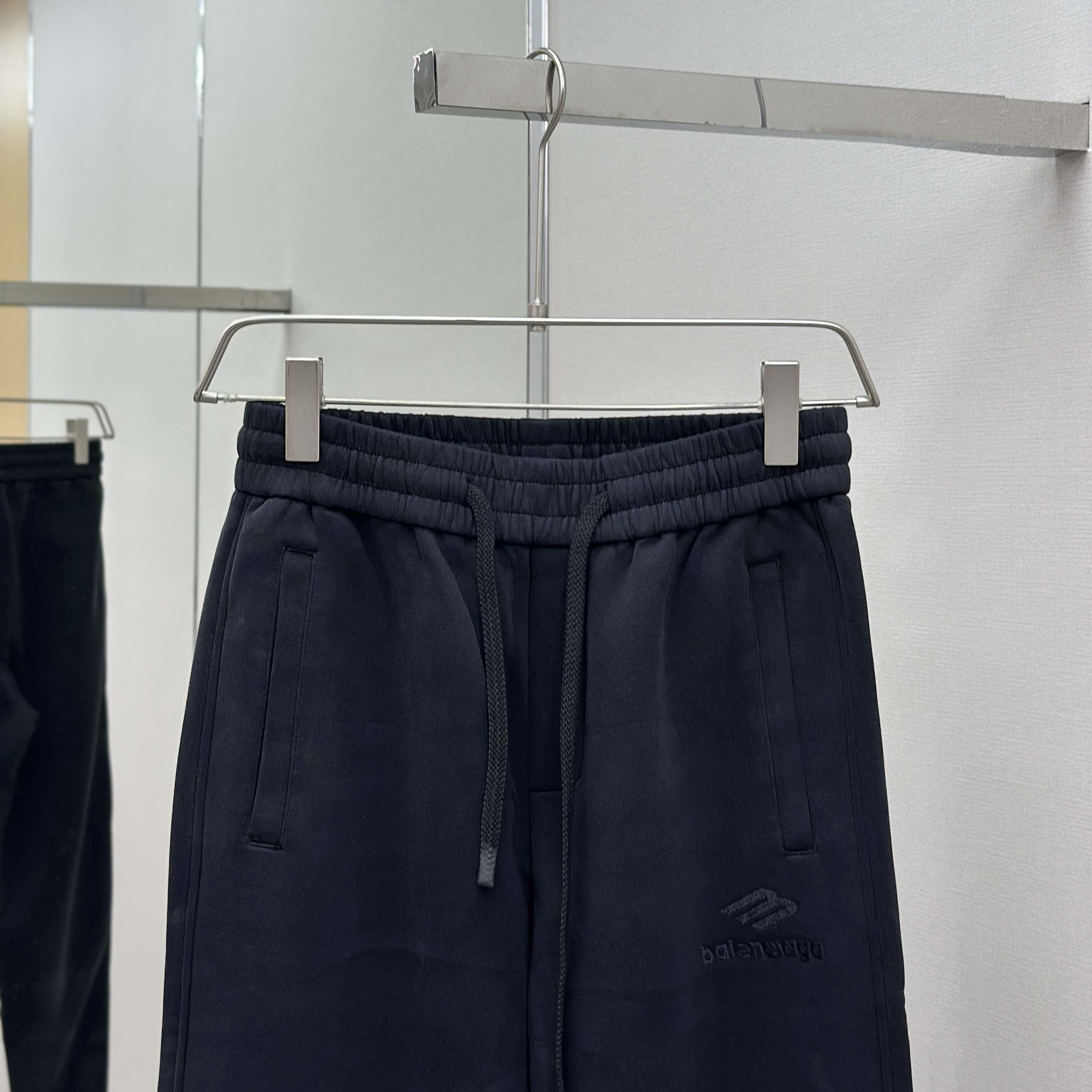 Balenciaga Black Cotton Pants - FashionPlug