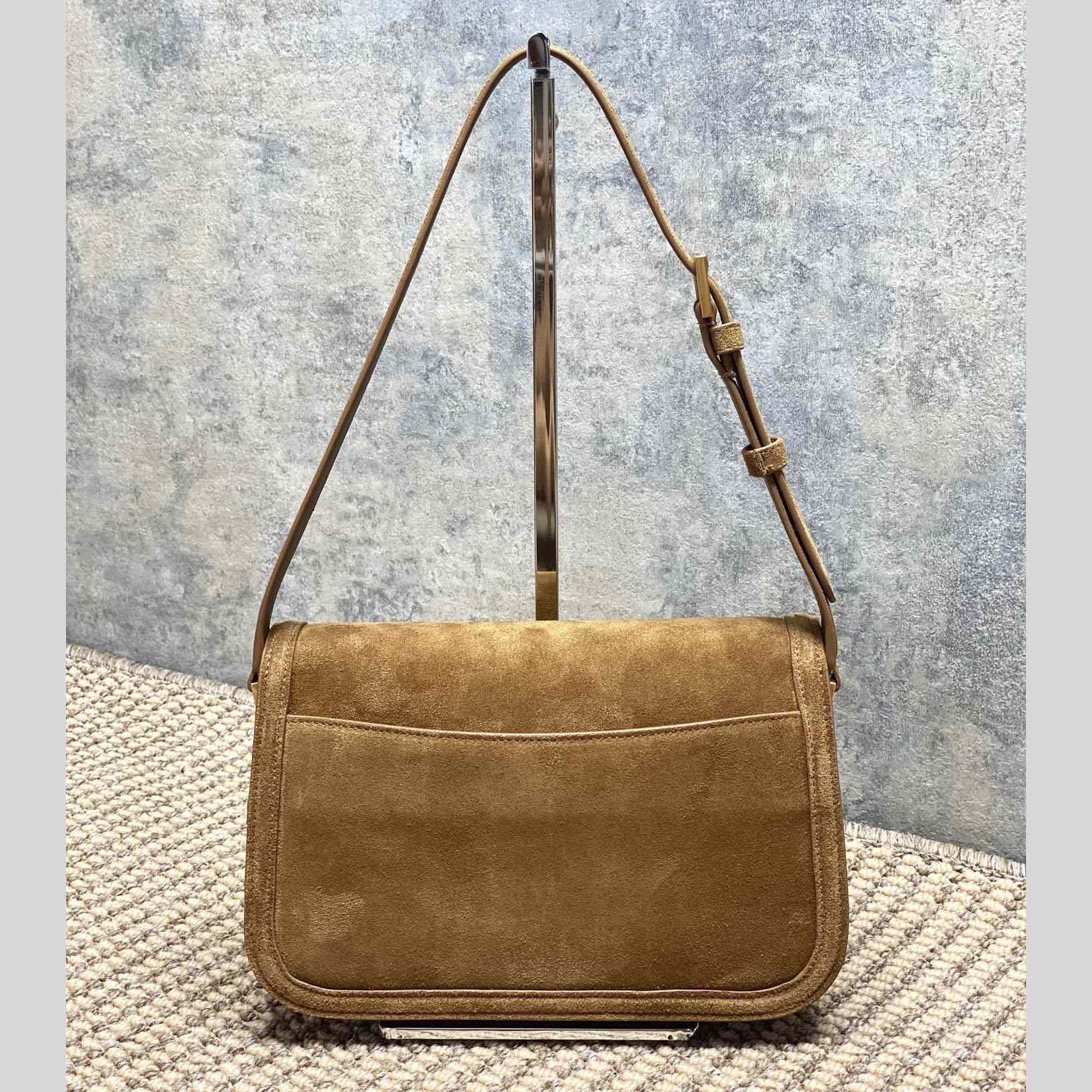 Saint Laurent Solferino Medium In Suede - FashionPlug