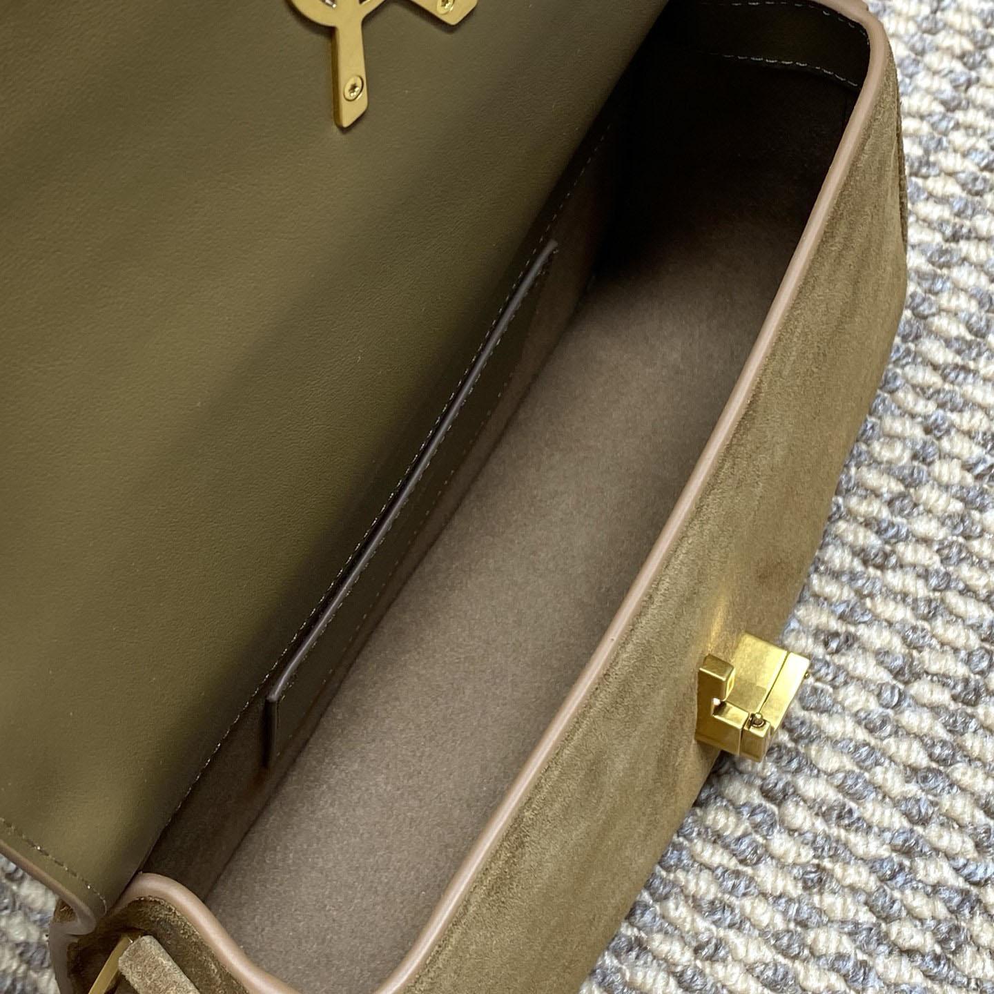 Saint Laurent Solferino Medium In Suede - FashionPlug
