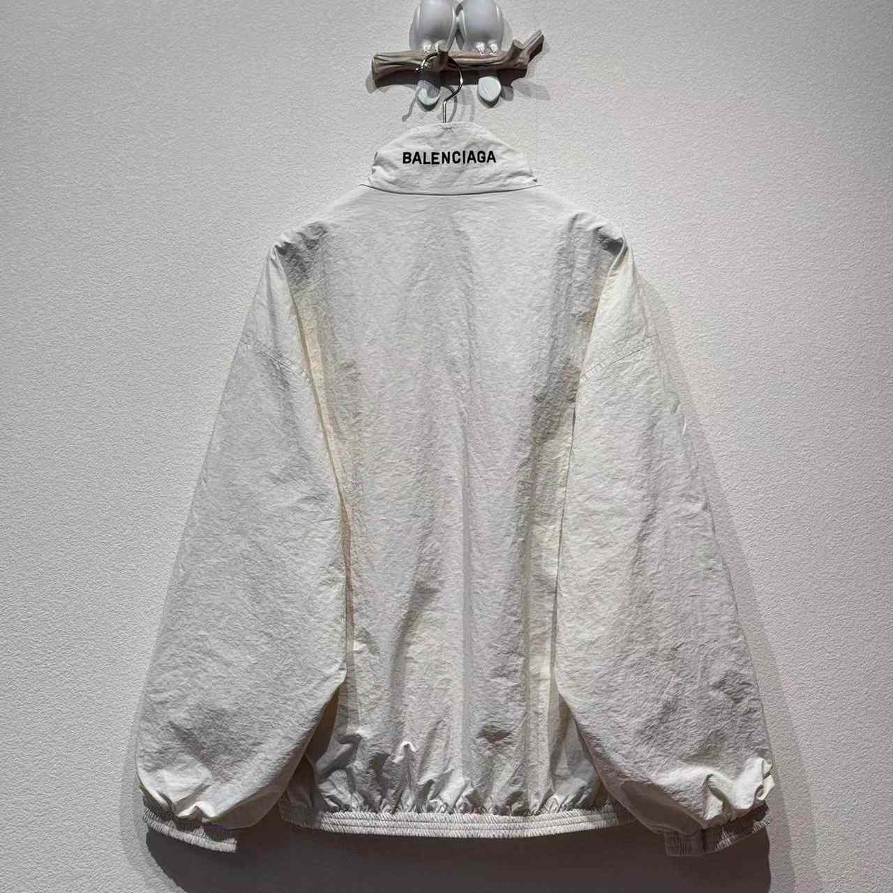 Balenciaga I PUMA Tracksuit Jacket In Cream Technical Fabric - FashionPlug
