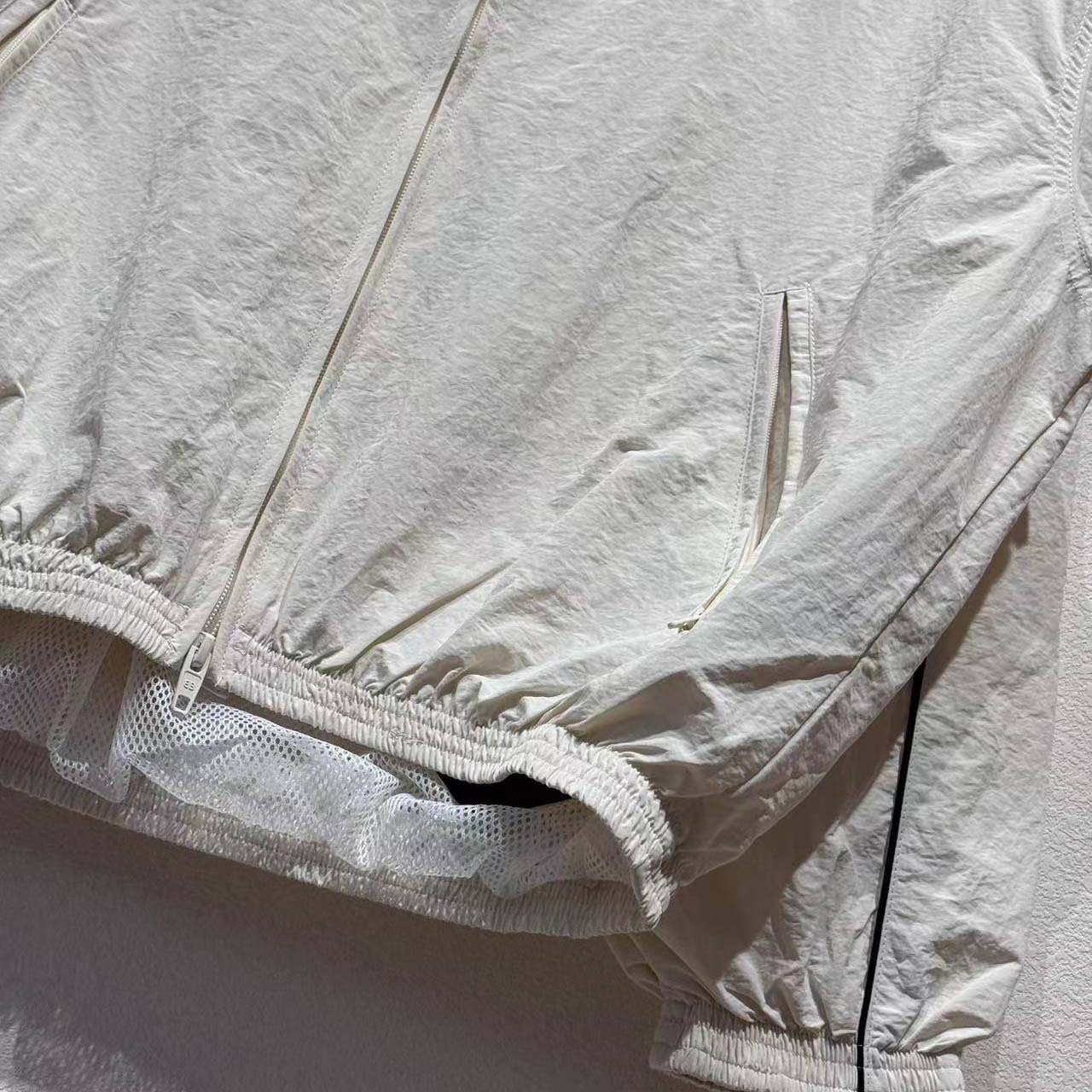 Balenciaga I PUMA Tracksuit Jacket In Cream Technical Fabric - FashionPlug