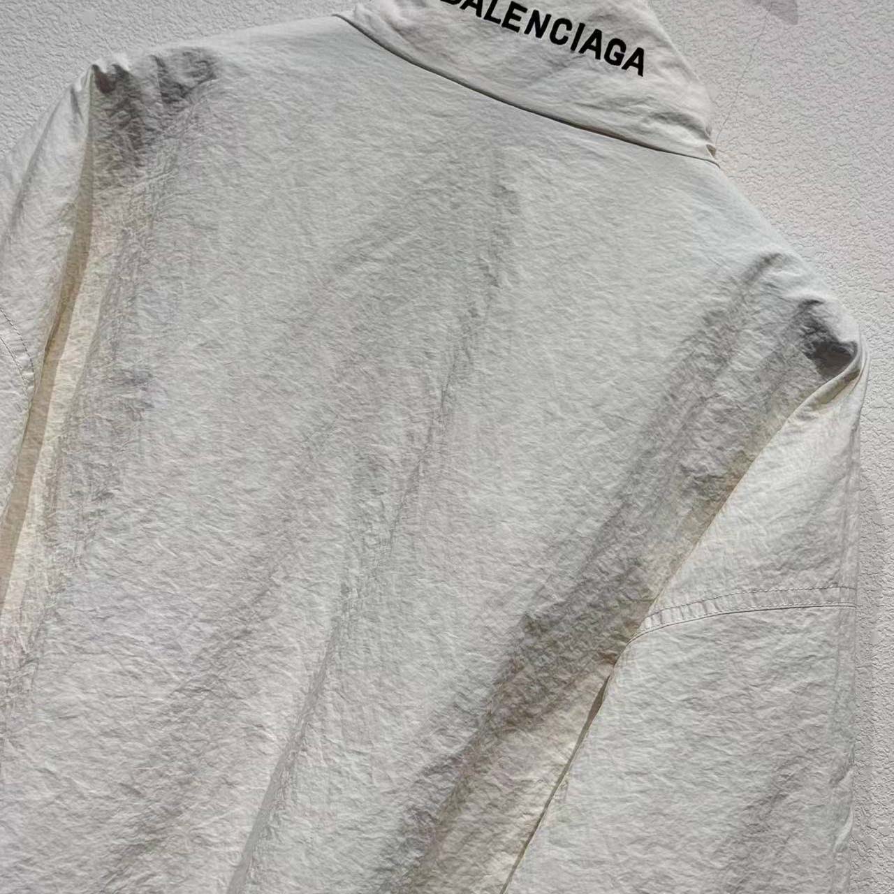 Balenciaga I PUMA Tracksuit Jacket In Cream Technical Fabric - FashionPlug