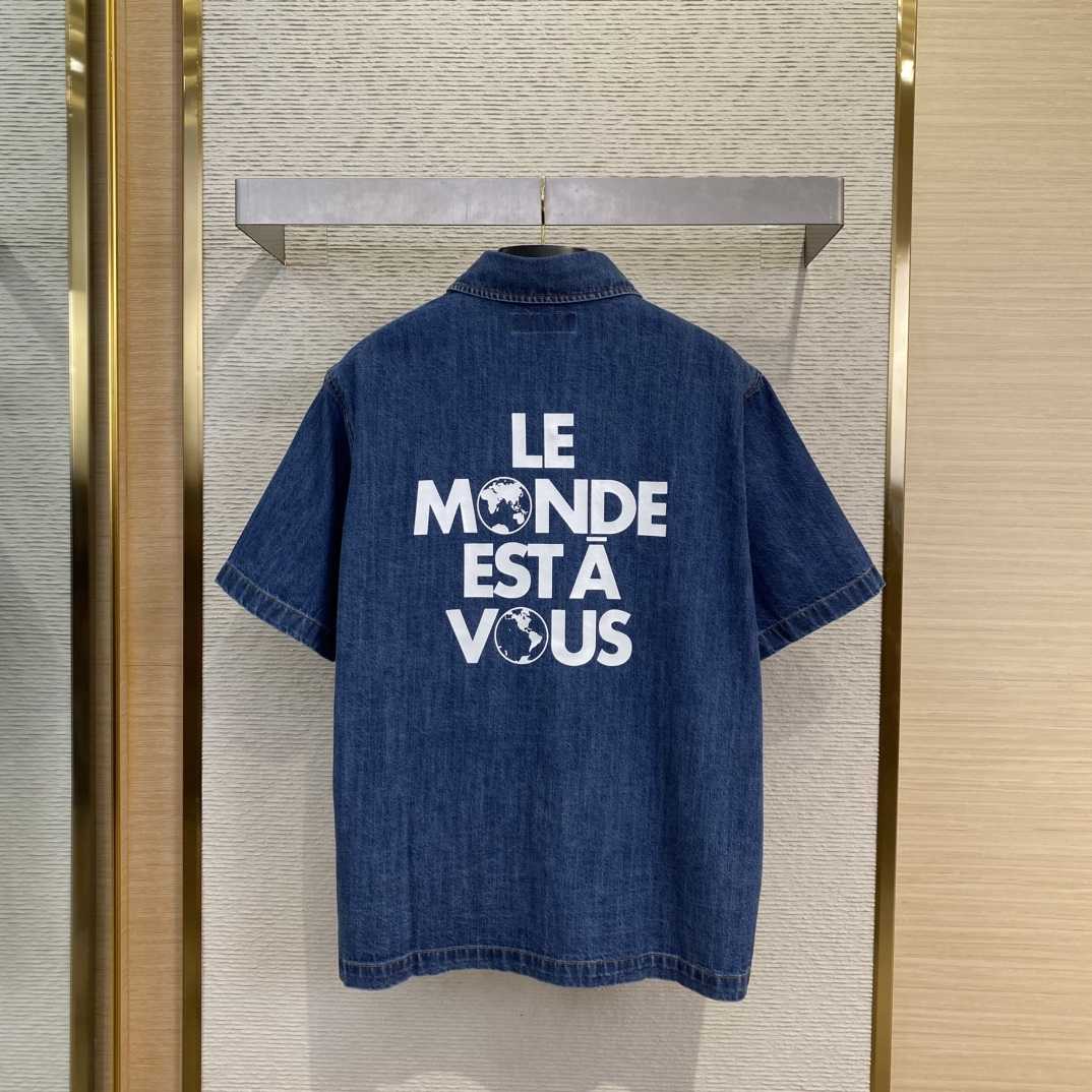 Louis Vuitton Signature Denim Short-Sleeved Shirt - FashionPlug