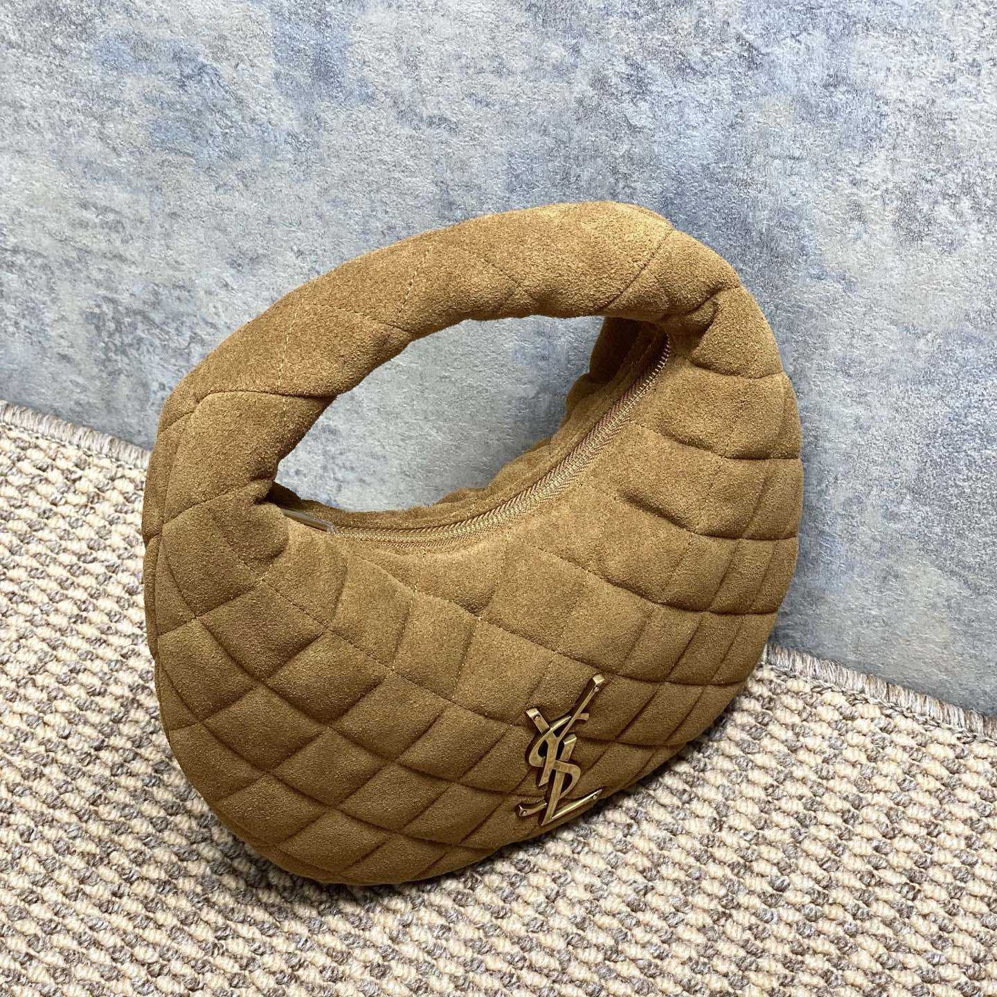 Saint Laurent Icarino In Quilted Suede - FashionPlug