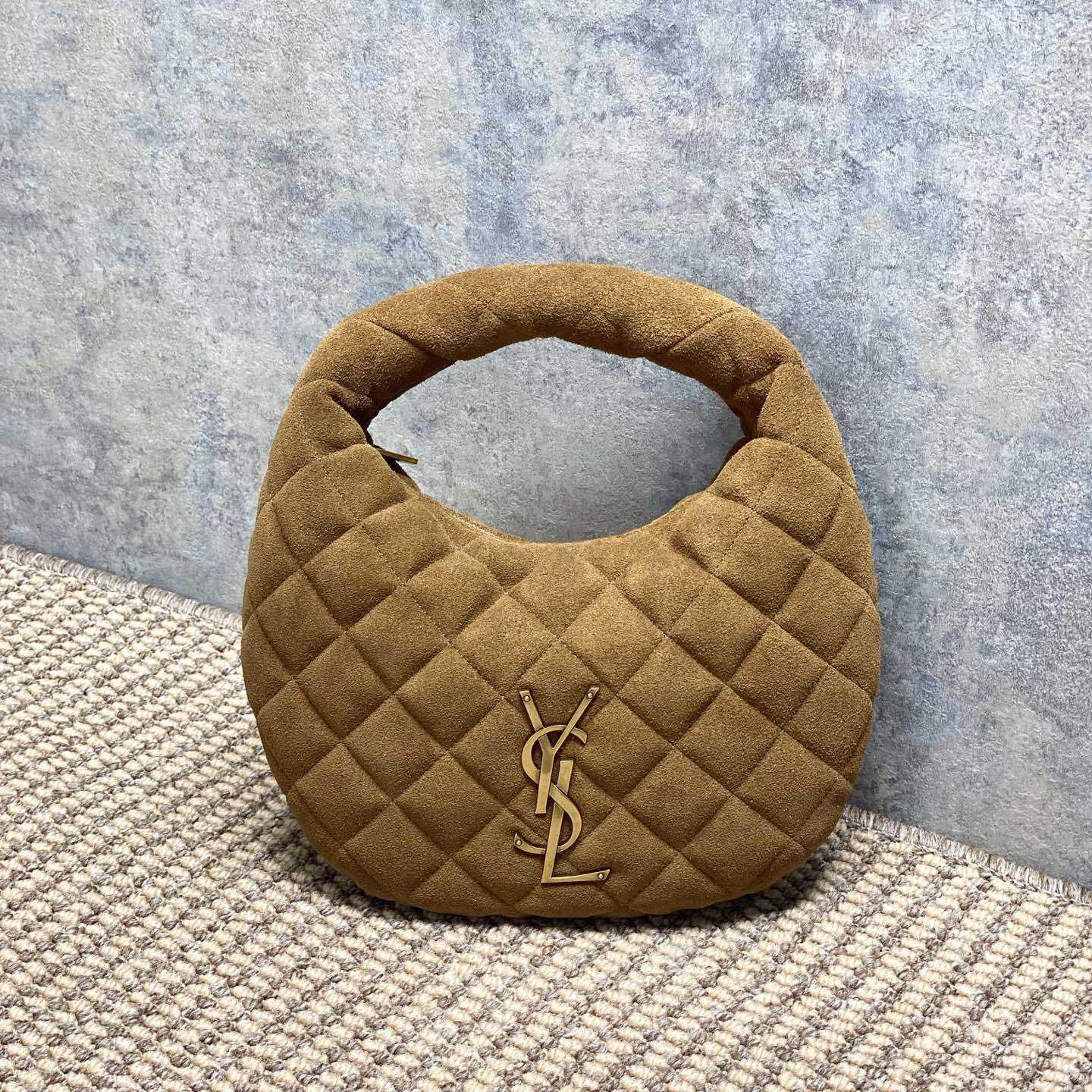 Saint Laurent Icarino In Quilted Suede - FashionPlug