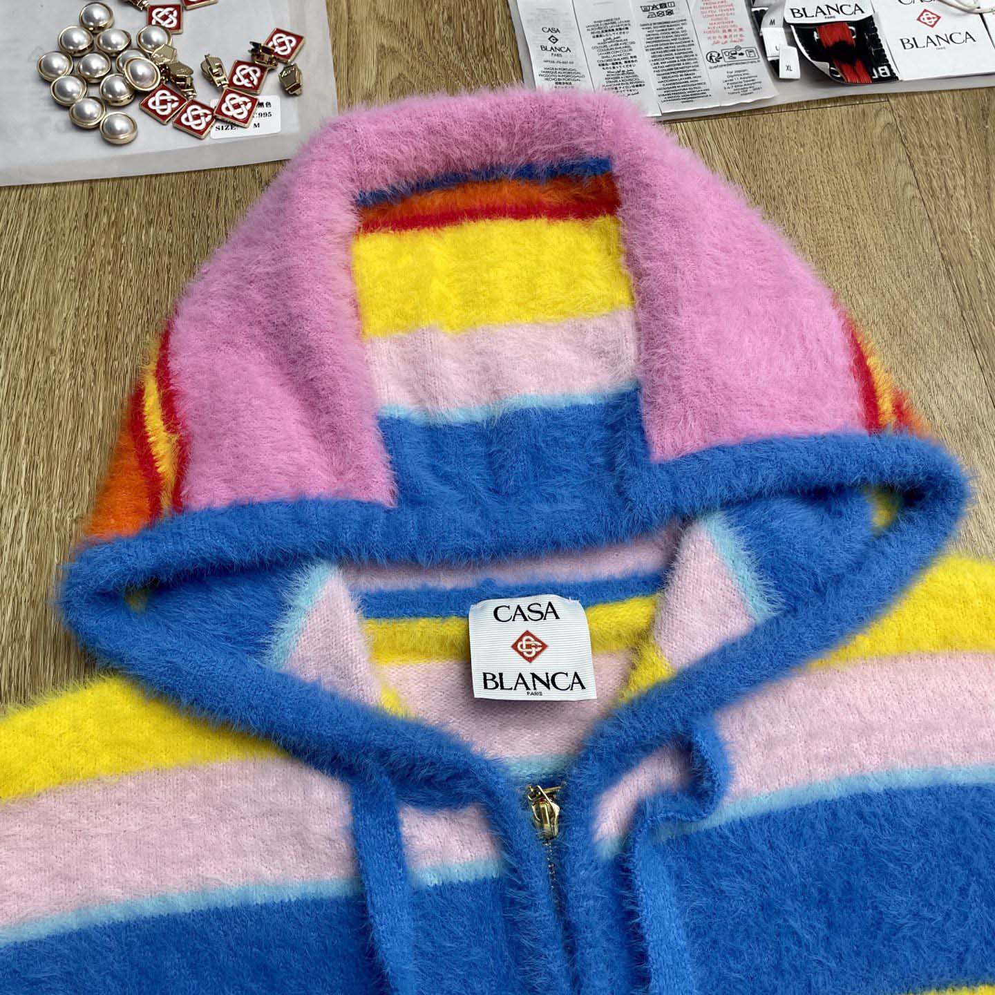 Casablanca Fluffy Oversized Hooded Sweatshirt   Z6021 - FashionPlug