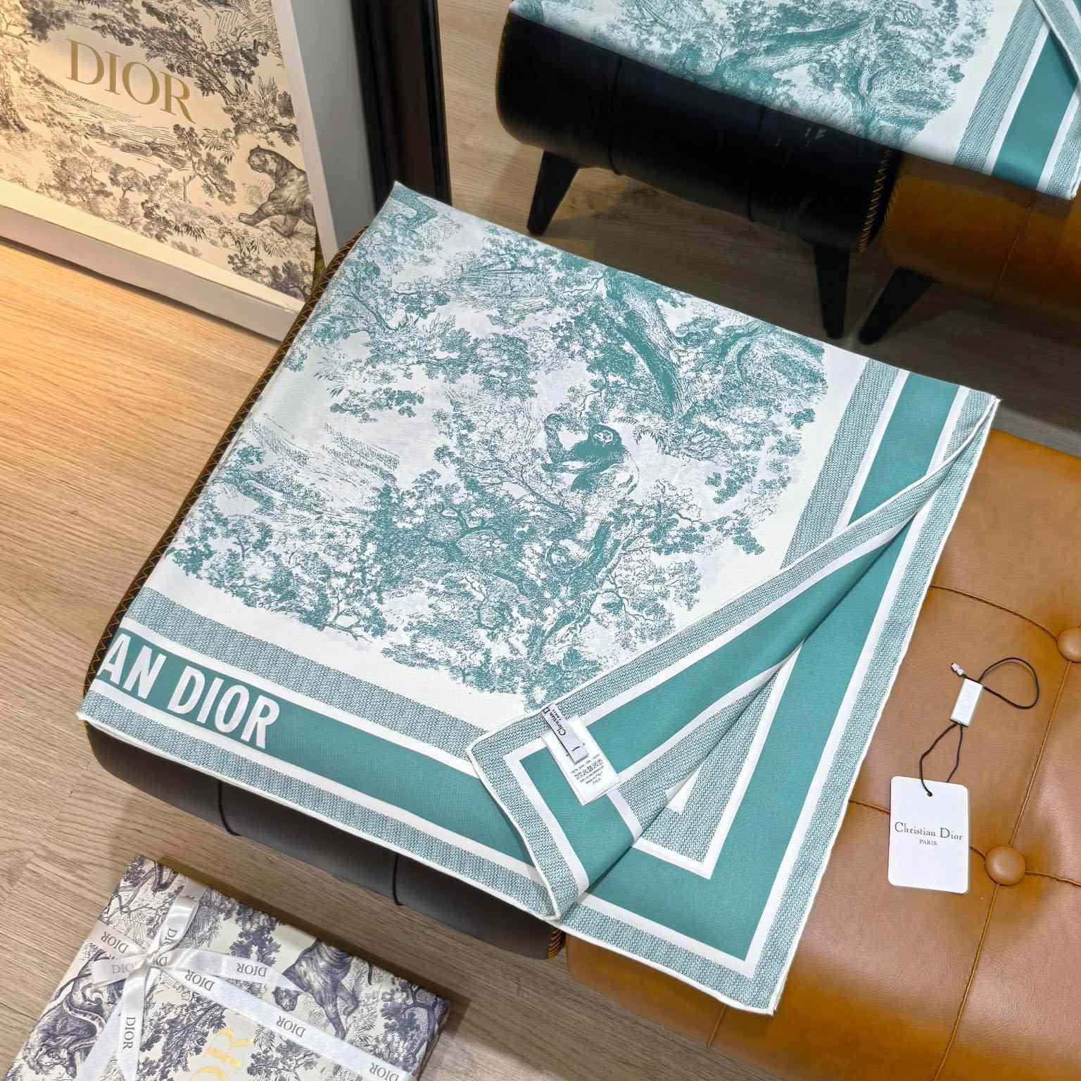 Dior Toile de Jouy Sauvage 90 Square Scarf  - FashionPlug