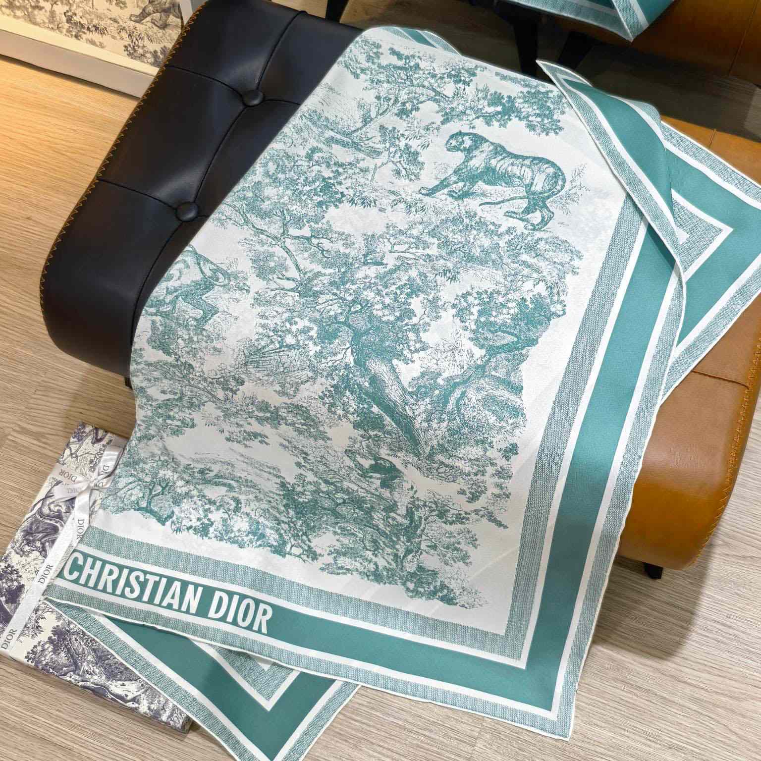 Dior Toile de Jouy Sauvage 90 Square Scarf  - FashionPlug