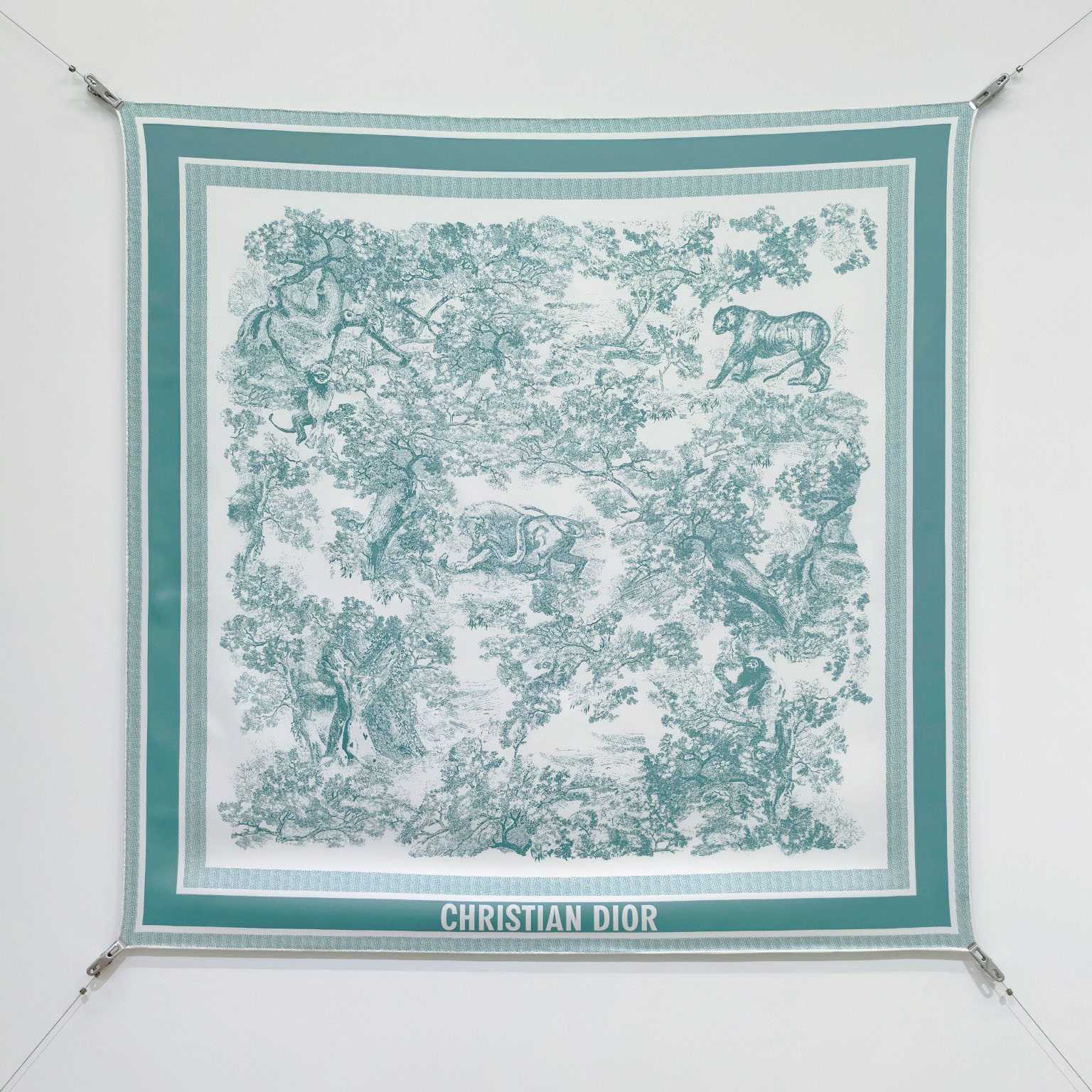Dior Toile de Jouy Sauvage 90 Square Scarf  - FashionPlug