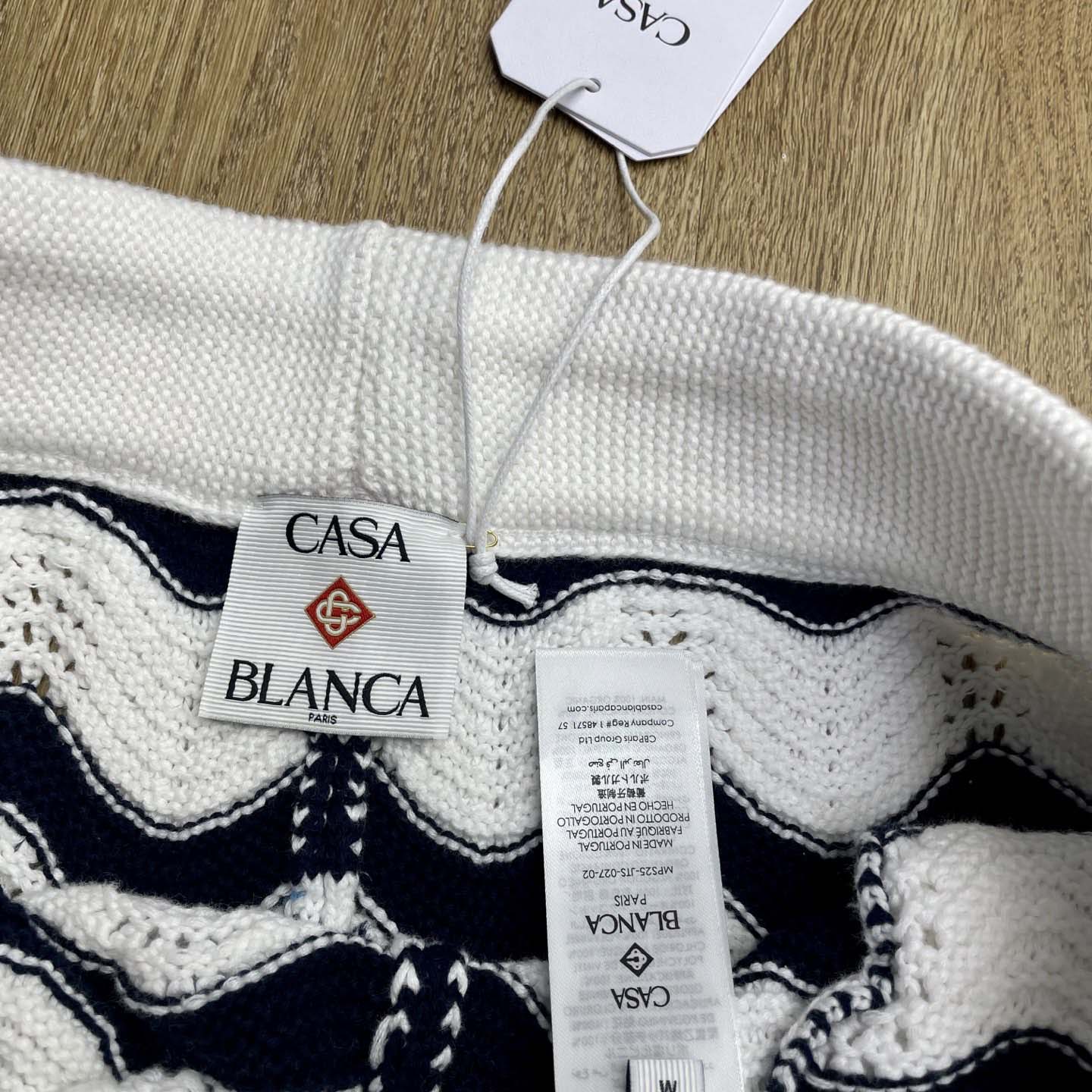 Casablanca Gradient Wave Crochet Shorts   D0108 - FashionPlug
