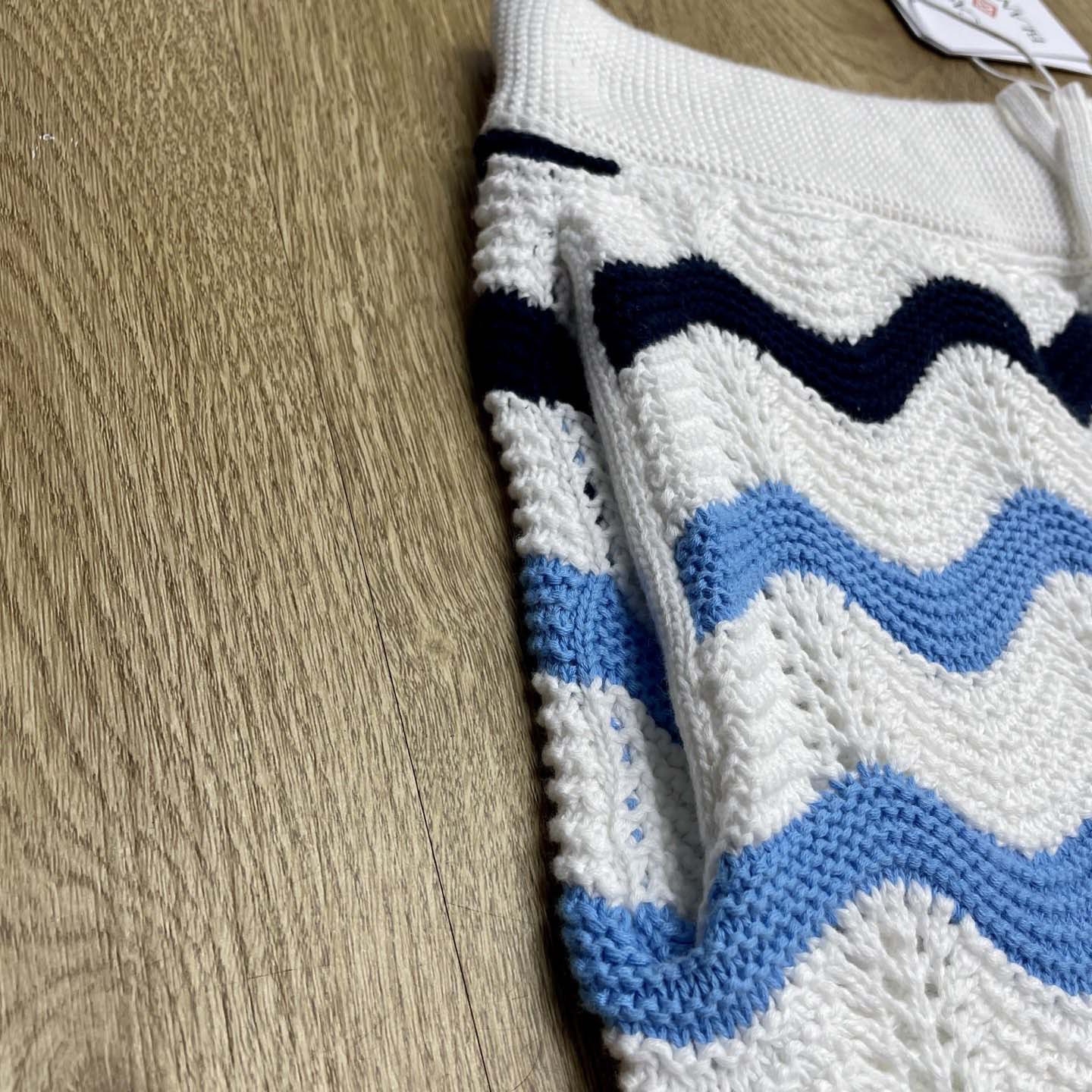 Casablanca Gradient Wave Crochet Shorts   D0108 - FashionPlug